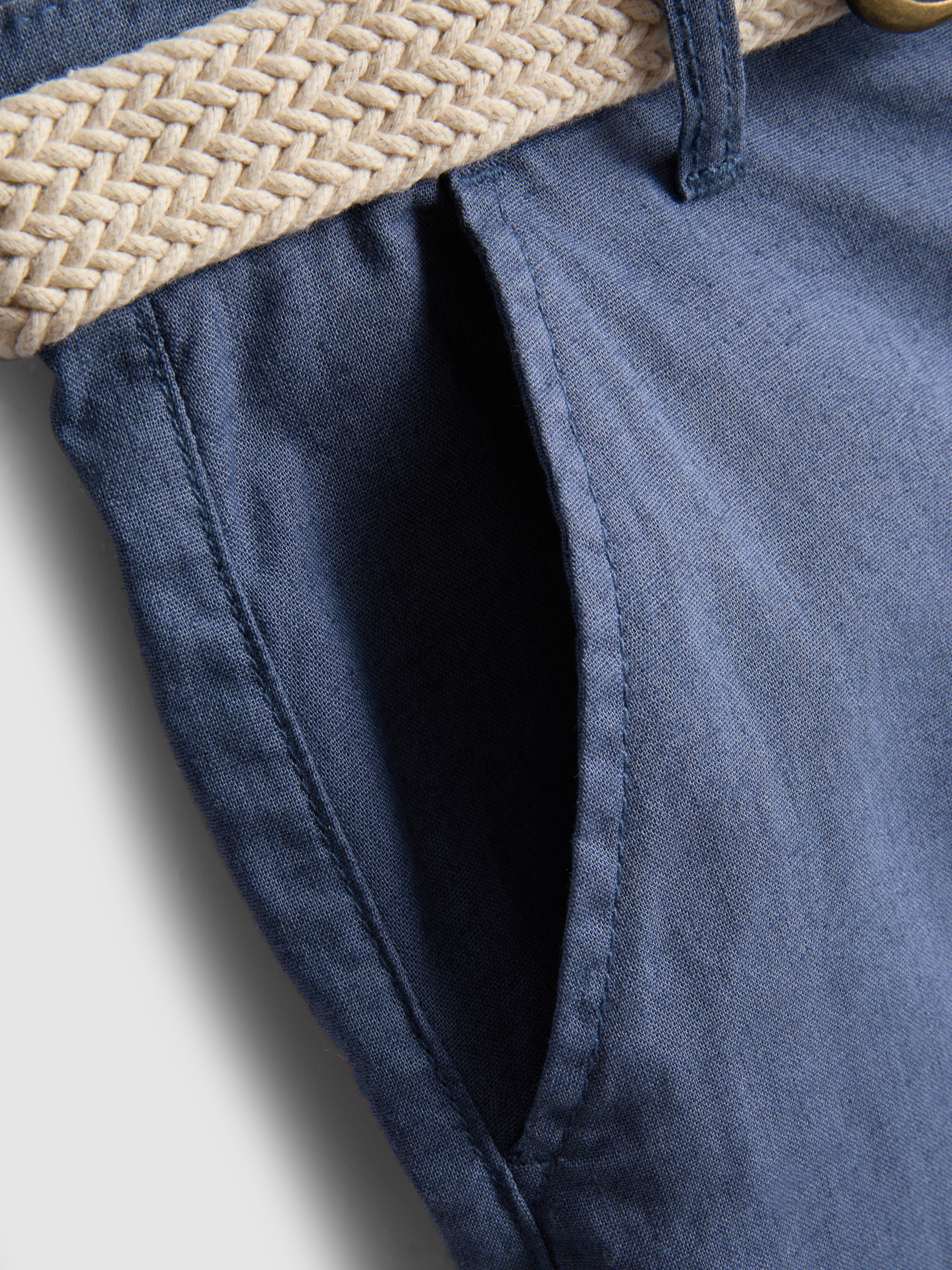 1.5-12yrs | The Edit Linen Blend Belted Chino Shorts