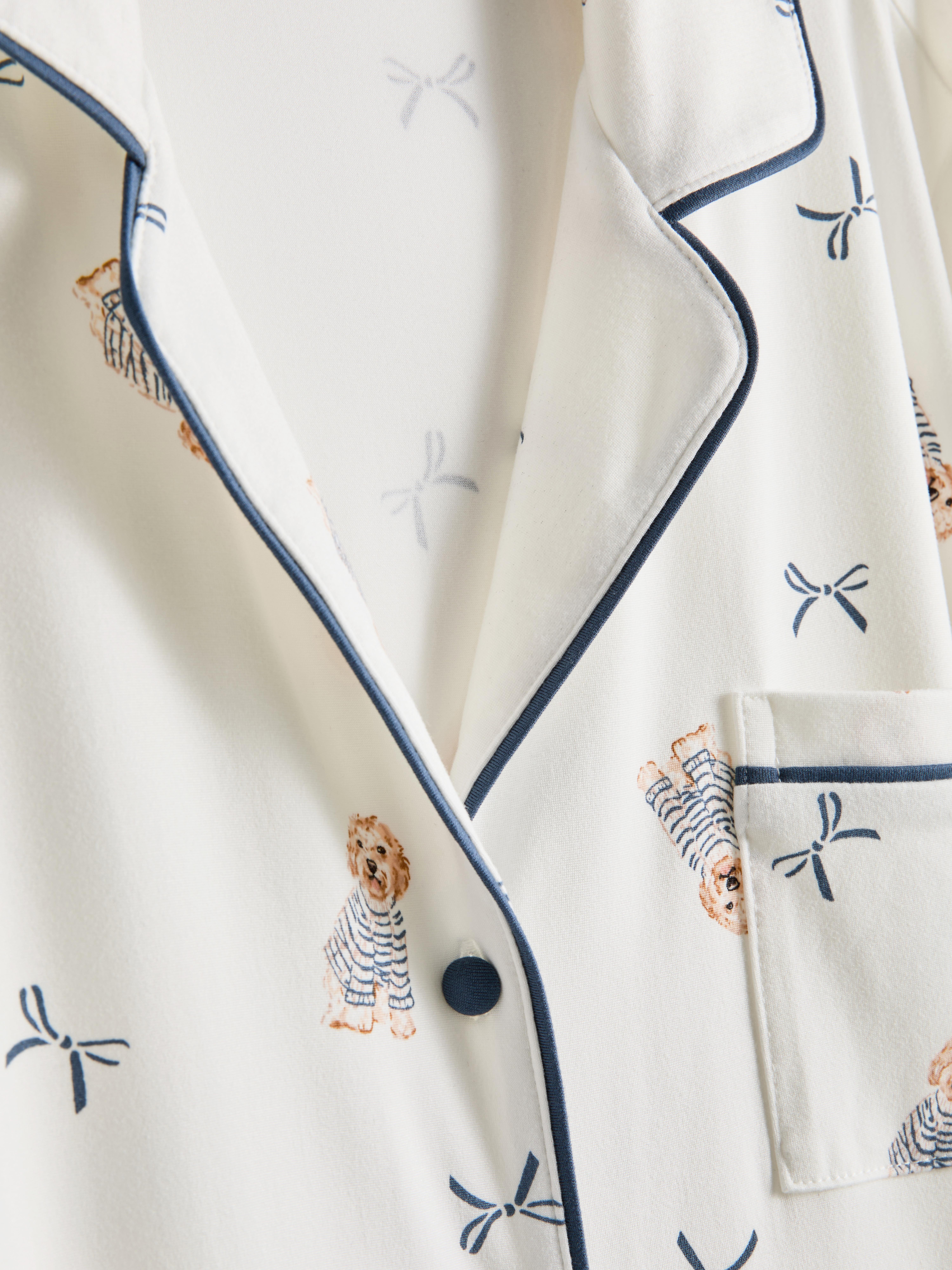 Dog Print Boyfriend Shorty Pyjamas