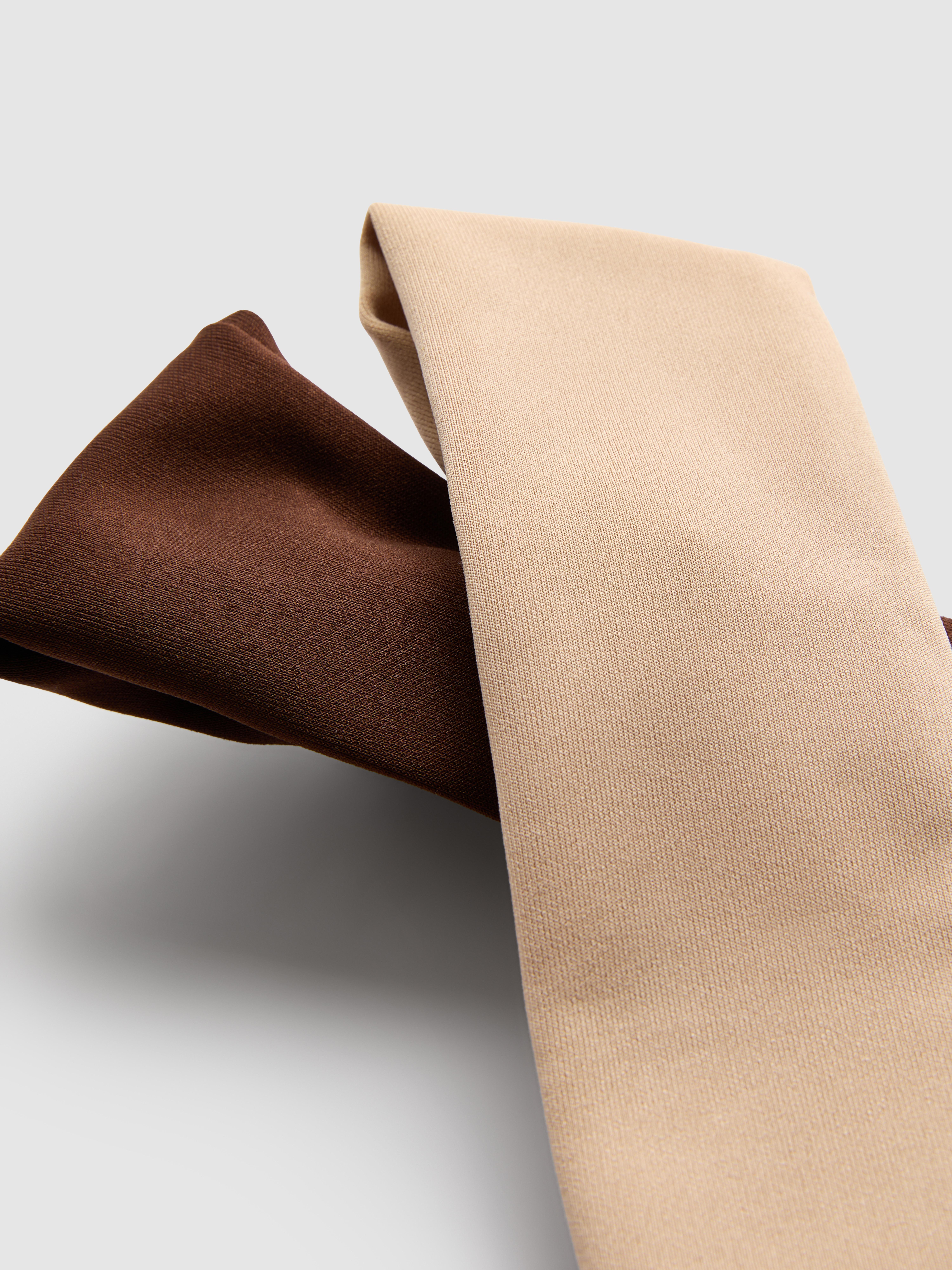 Women's Brown 2pk Ruched Flat Headbands