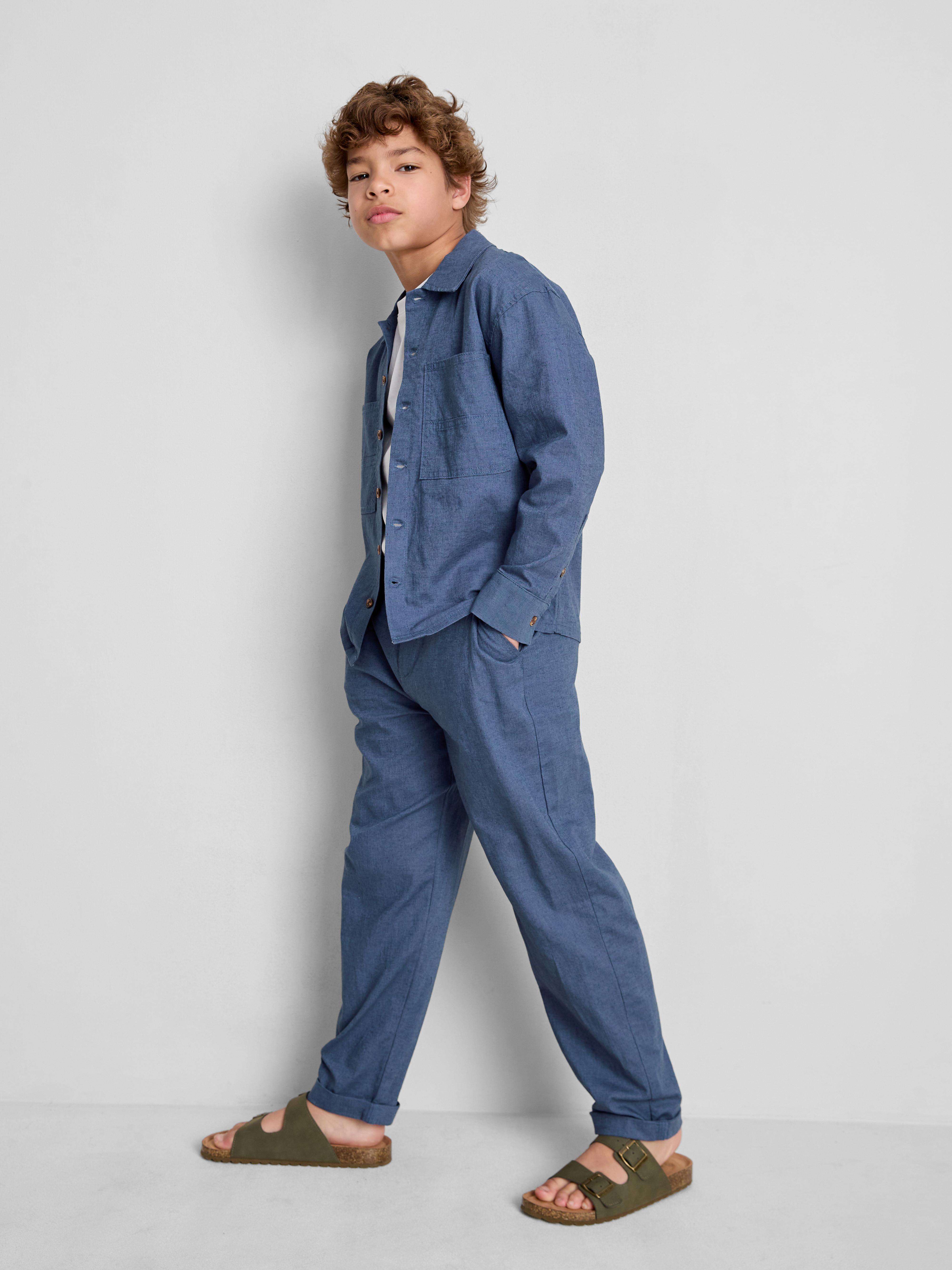 1,5-12 años | Pantalones en mezcla de lino The Edit