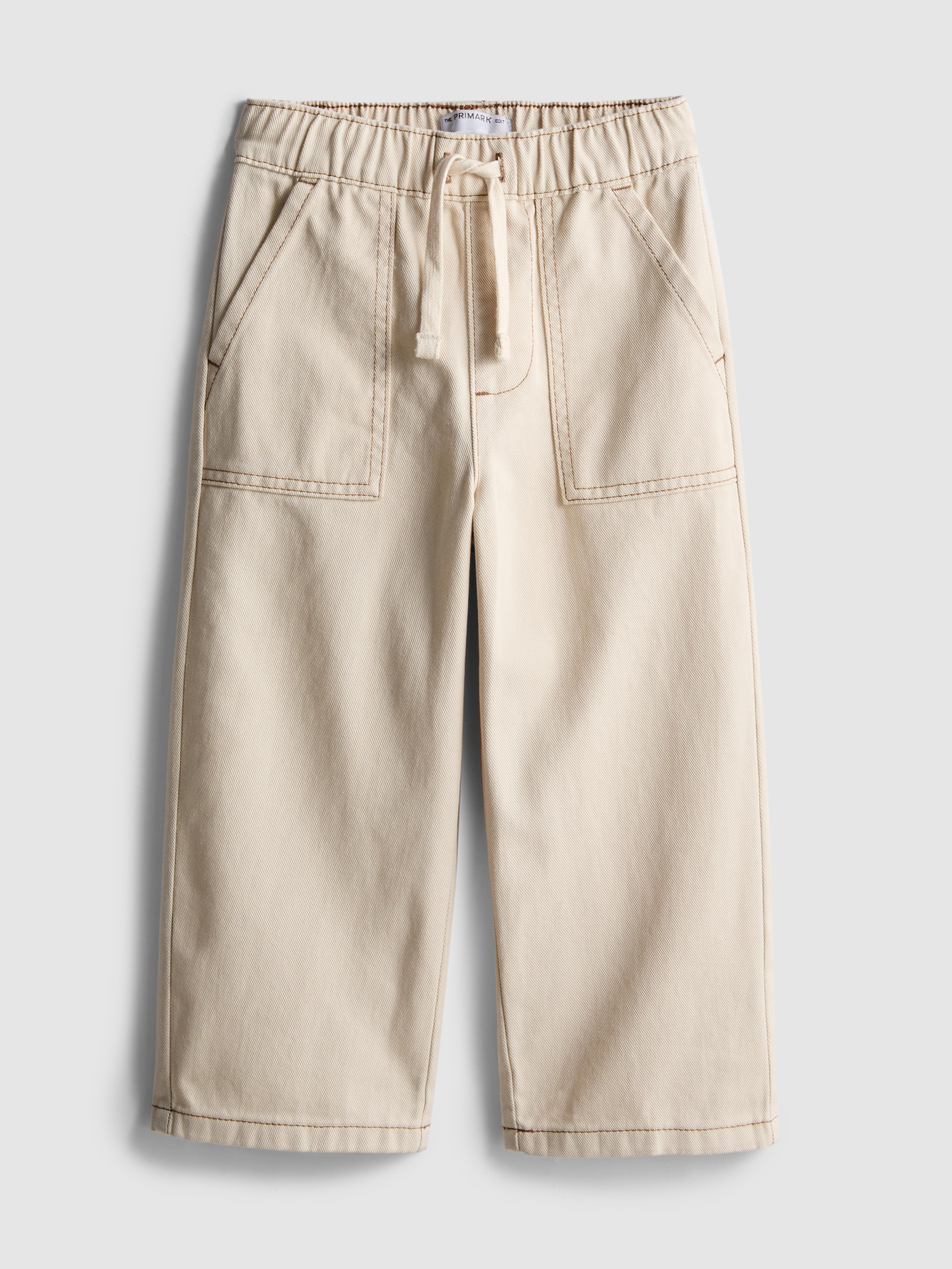 1.5-12yrs | The Edit Cotton Contrast-Stitch Pants