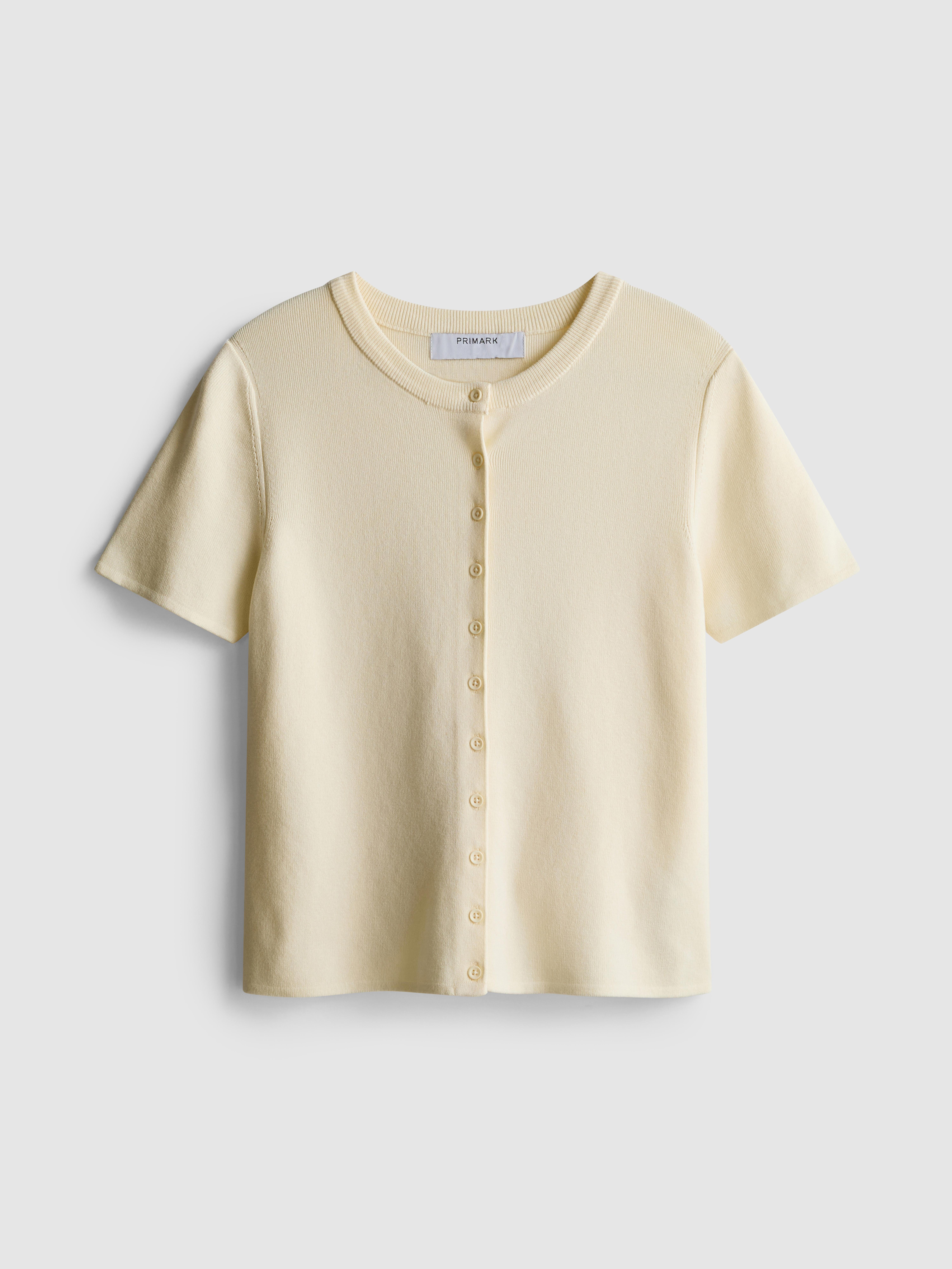 Women's Ivory Short Sleeve Cardigan