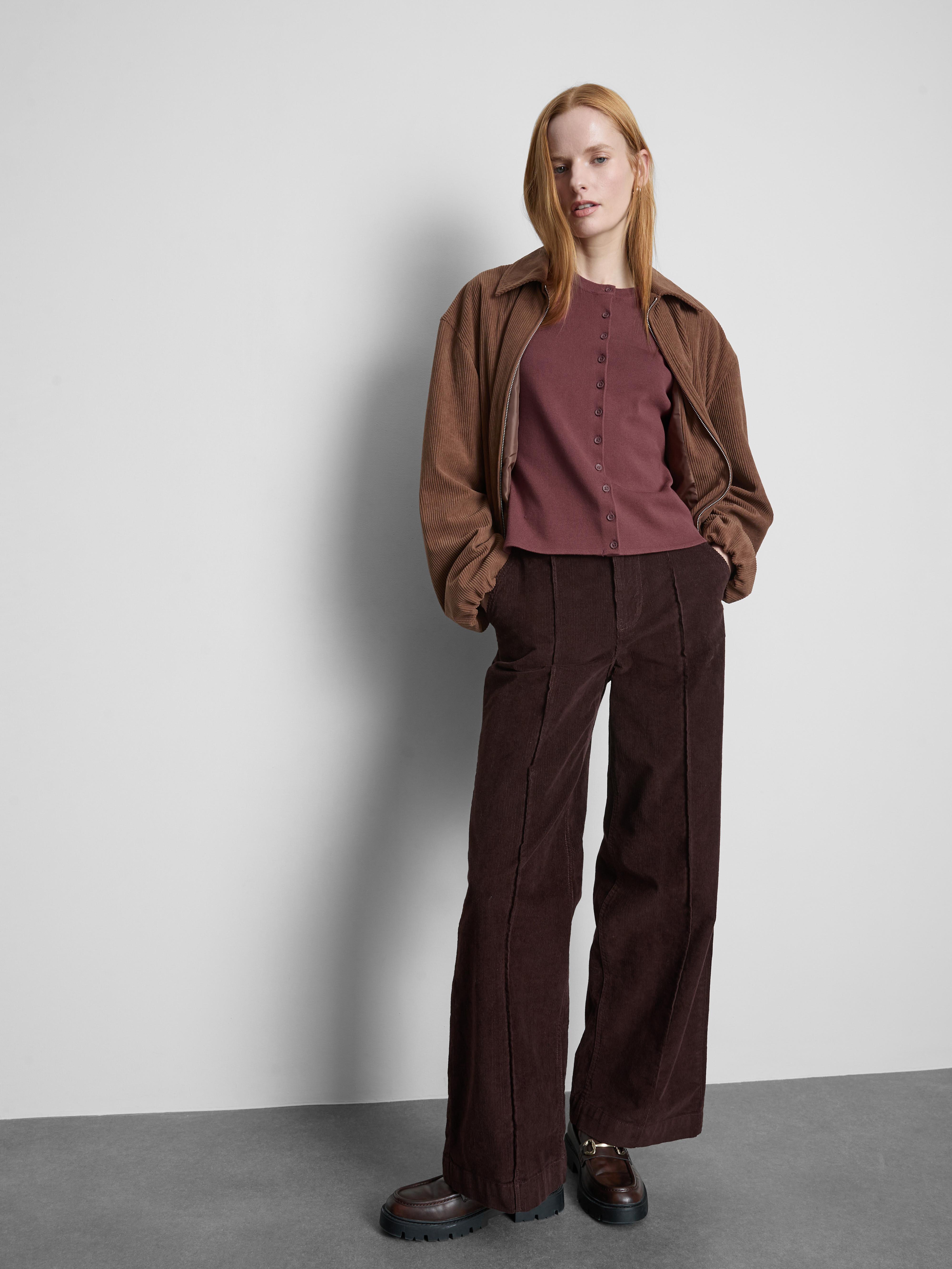 Women's Maroon Short Sleeve Cardigan