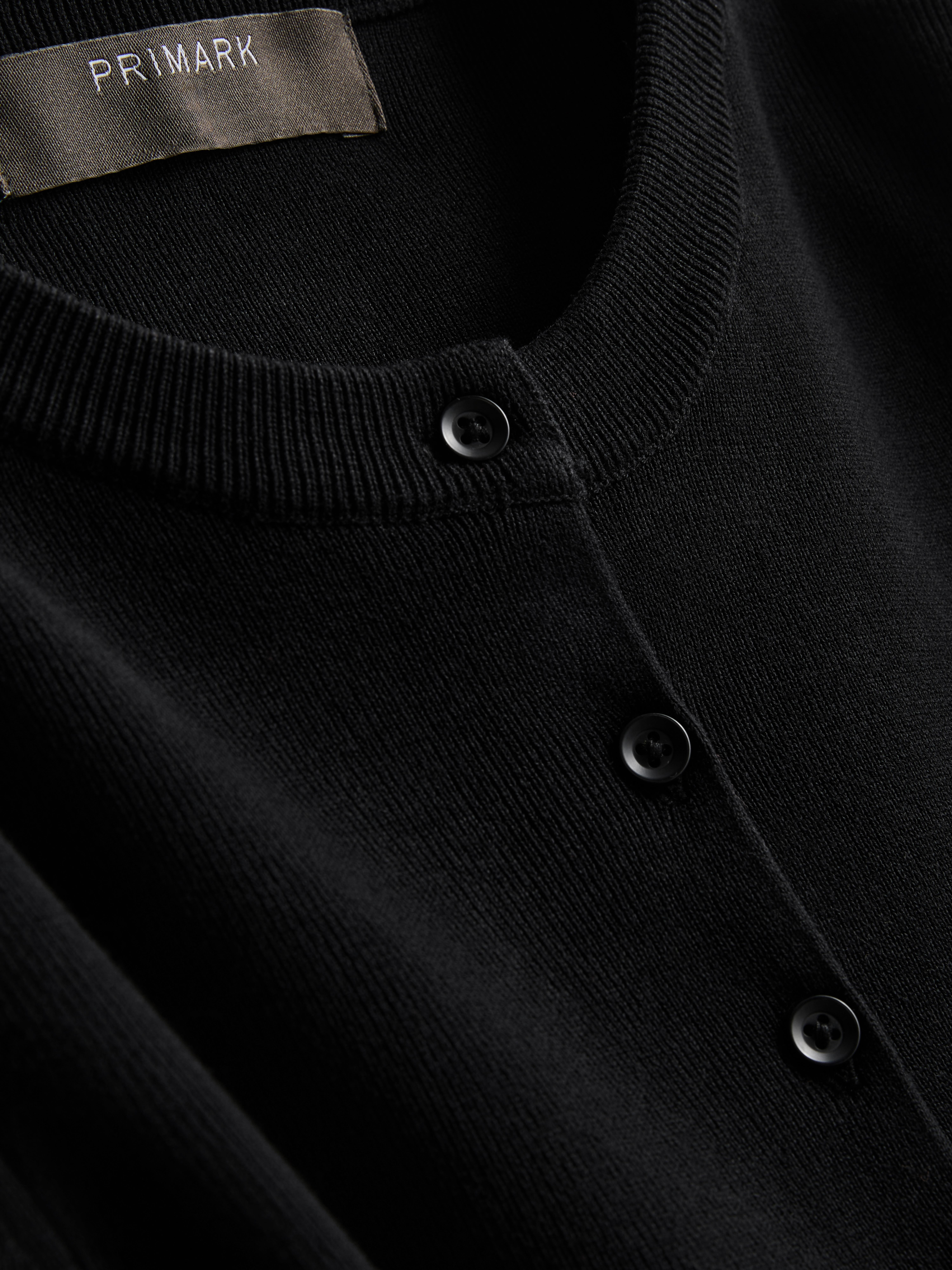 Women's Black Short Sleeve Cardigan