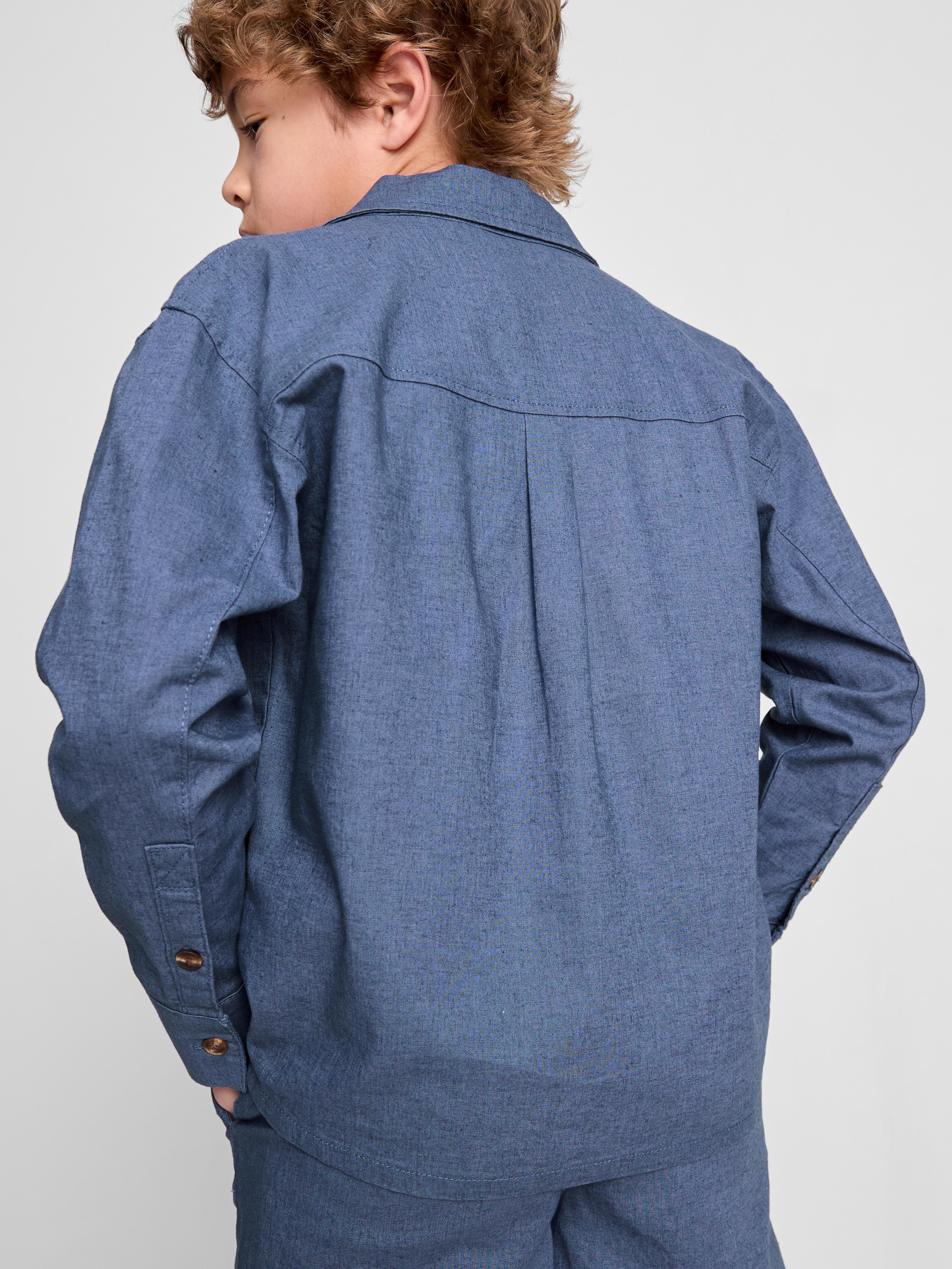 1.5-12yrs | The Edit Linen-Blend Overshirt