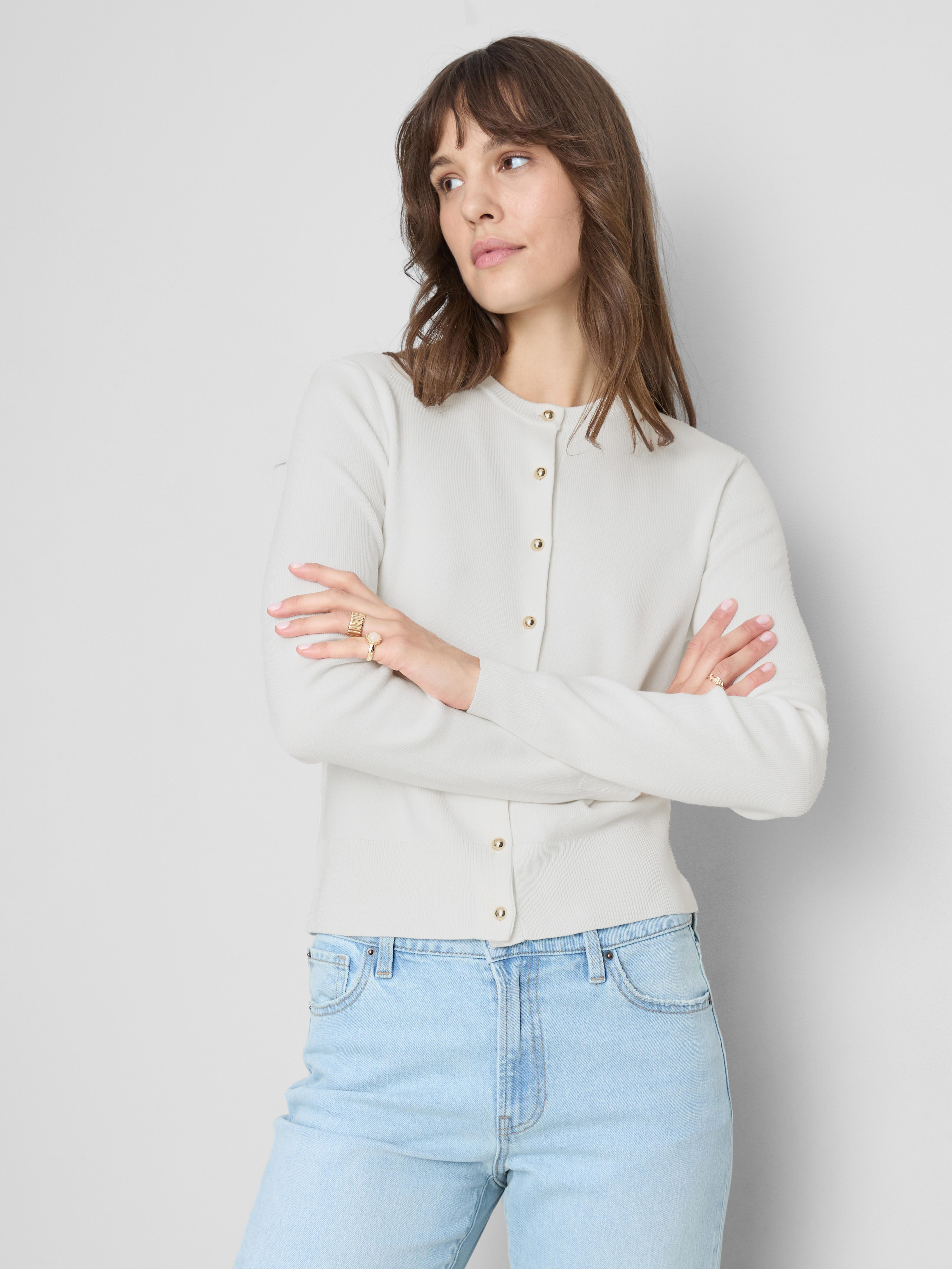Cardigan con bottoni metallizzati