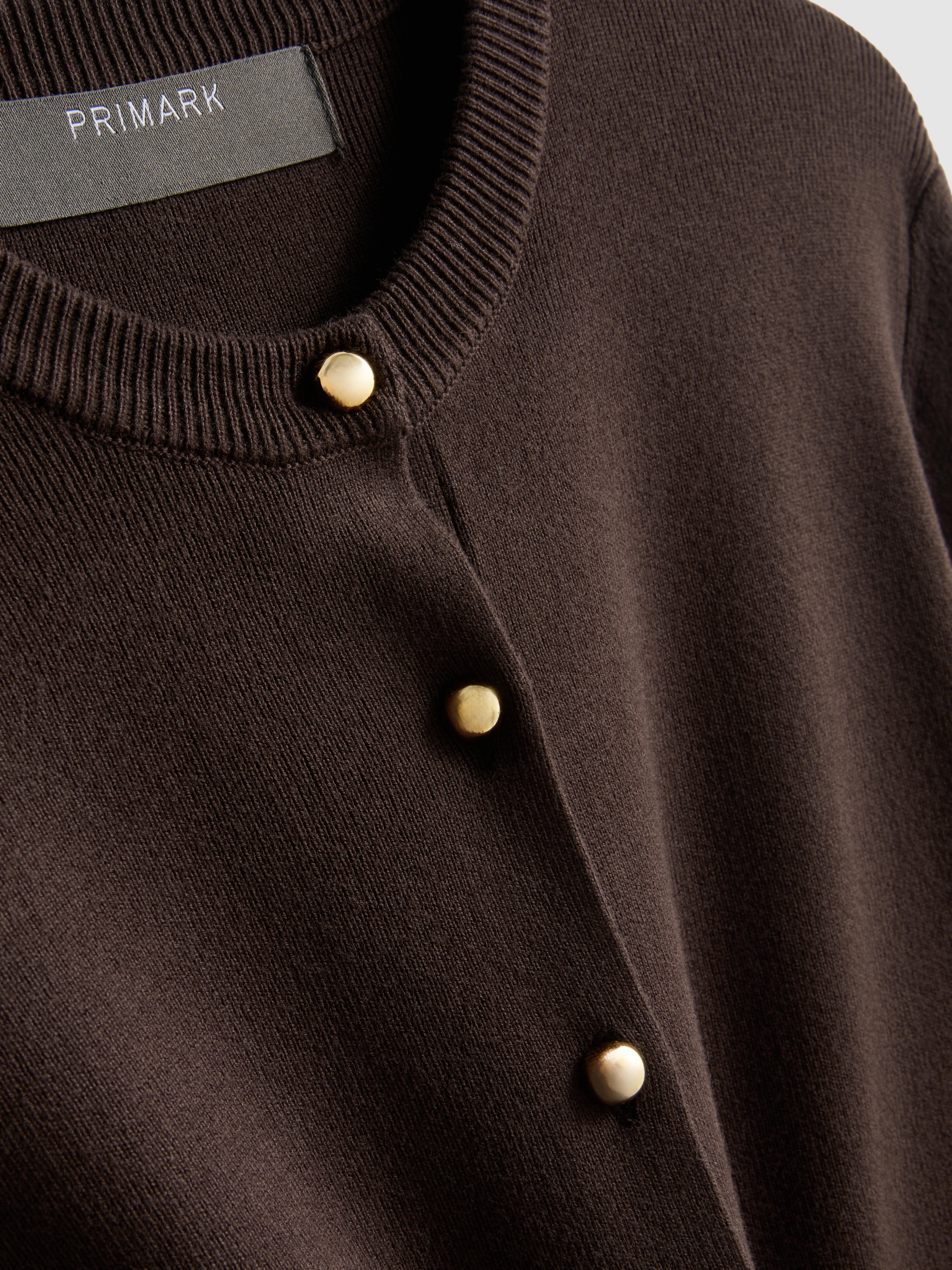 Metallic Button Cardigan