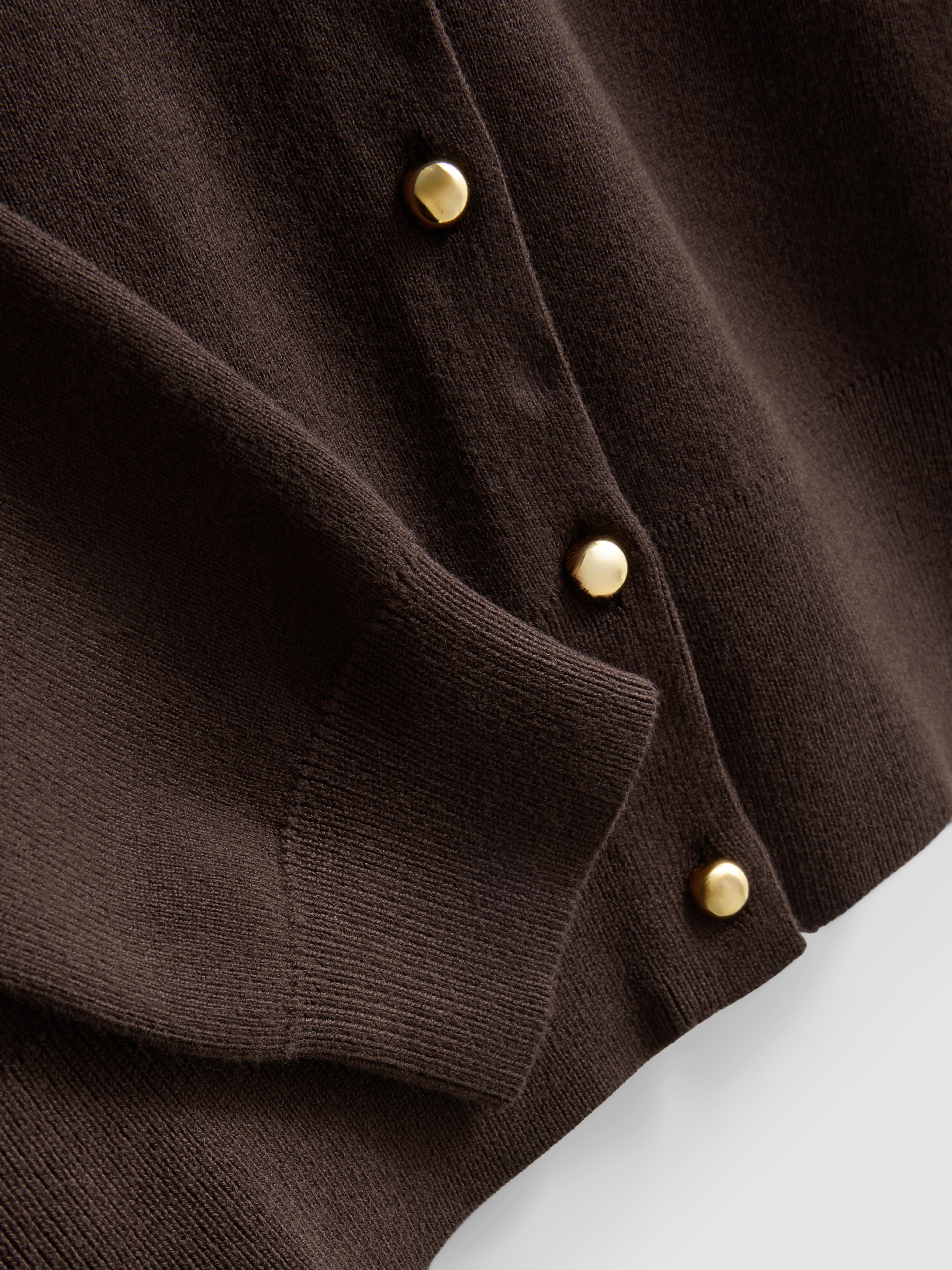 Metallic Button Cardigan