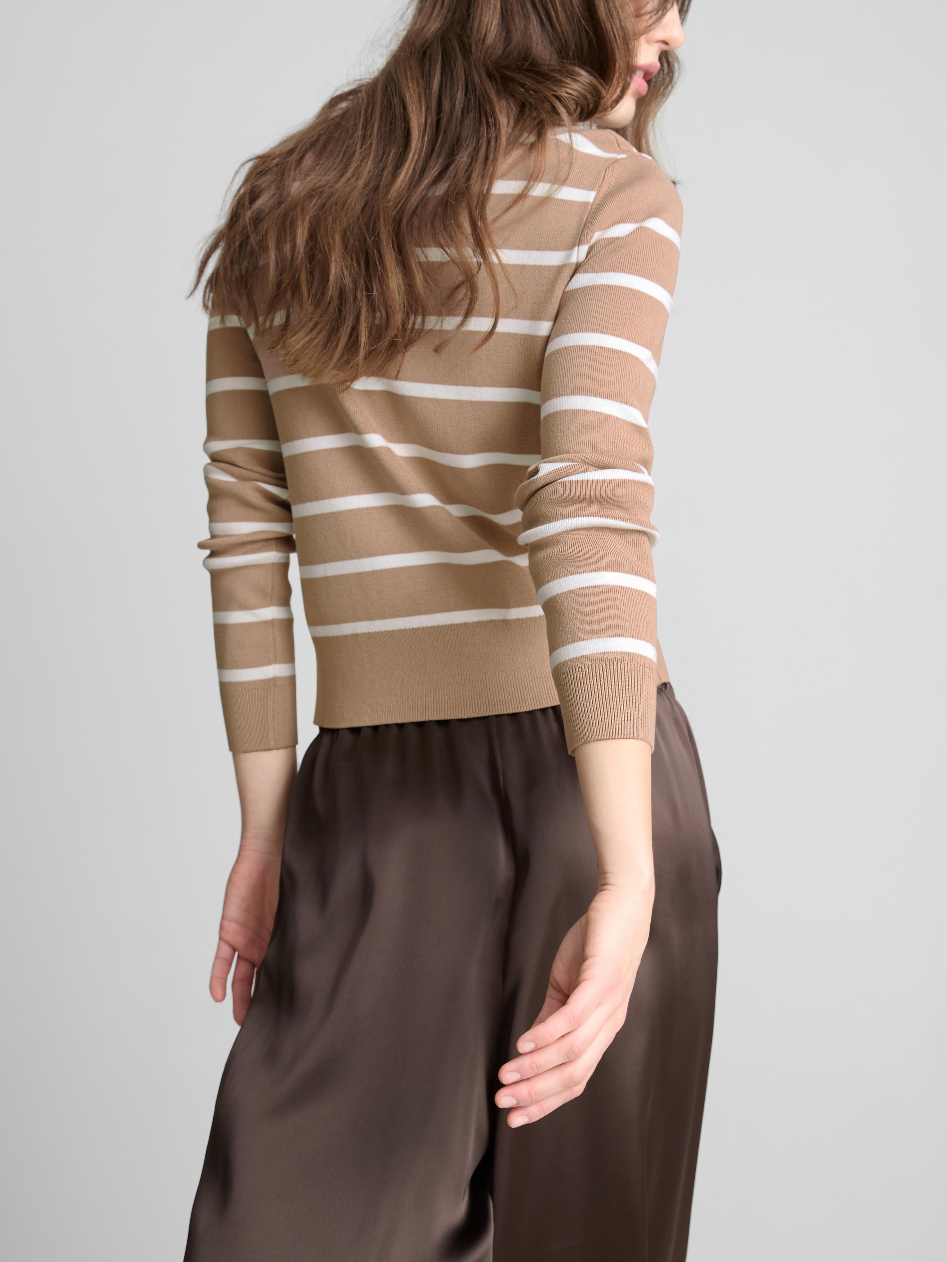 Women's Mocha Metallic Button Cardigan