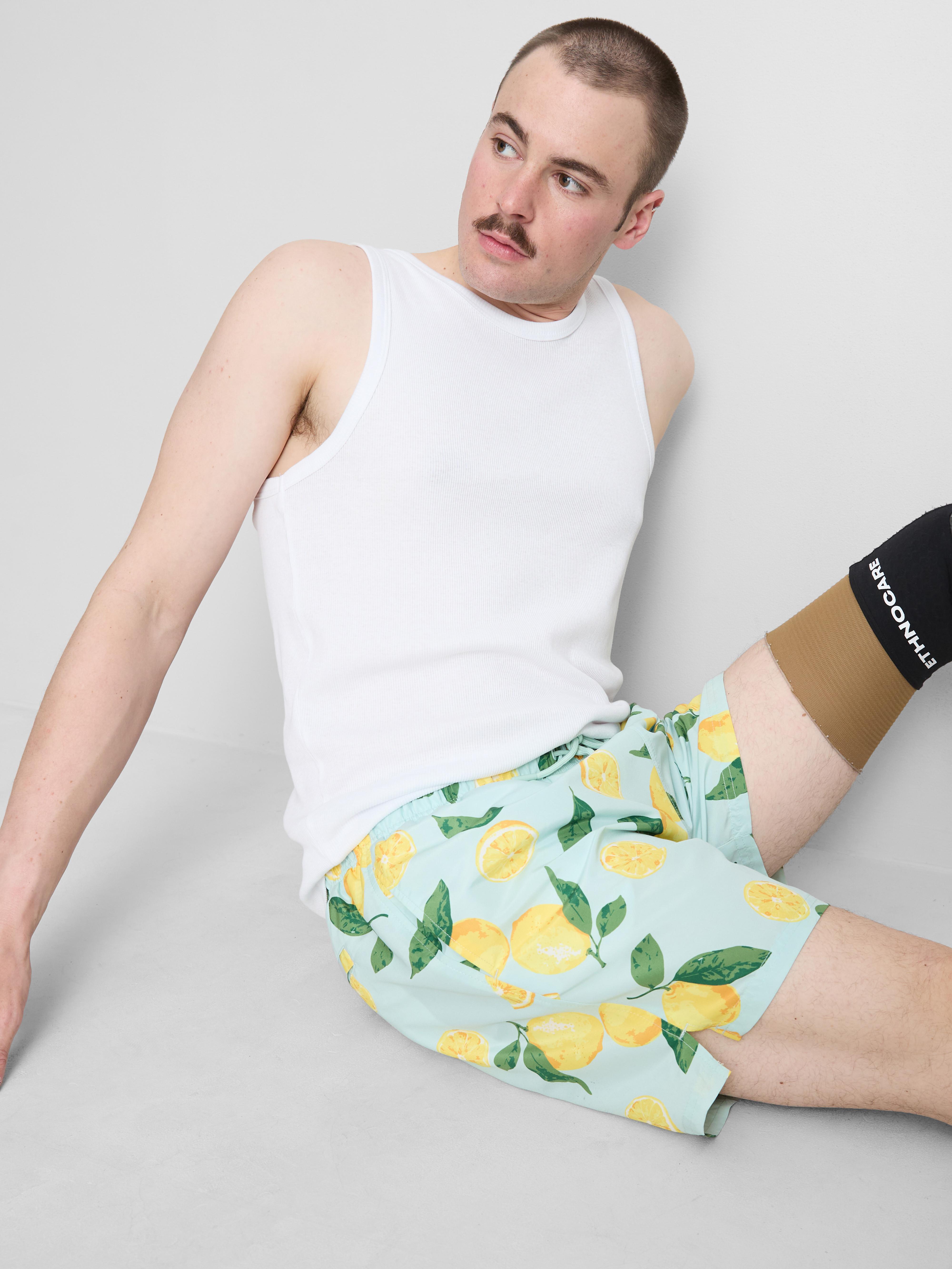 Pantaloni scurți de înot cu lămâi