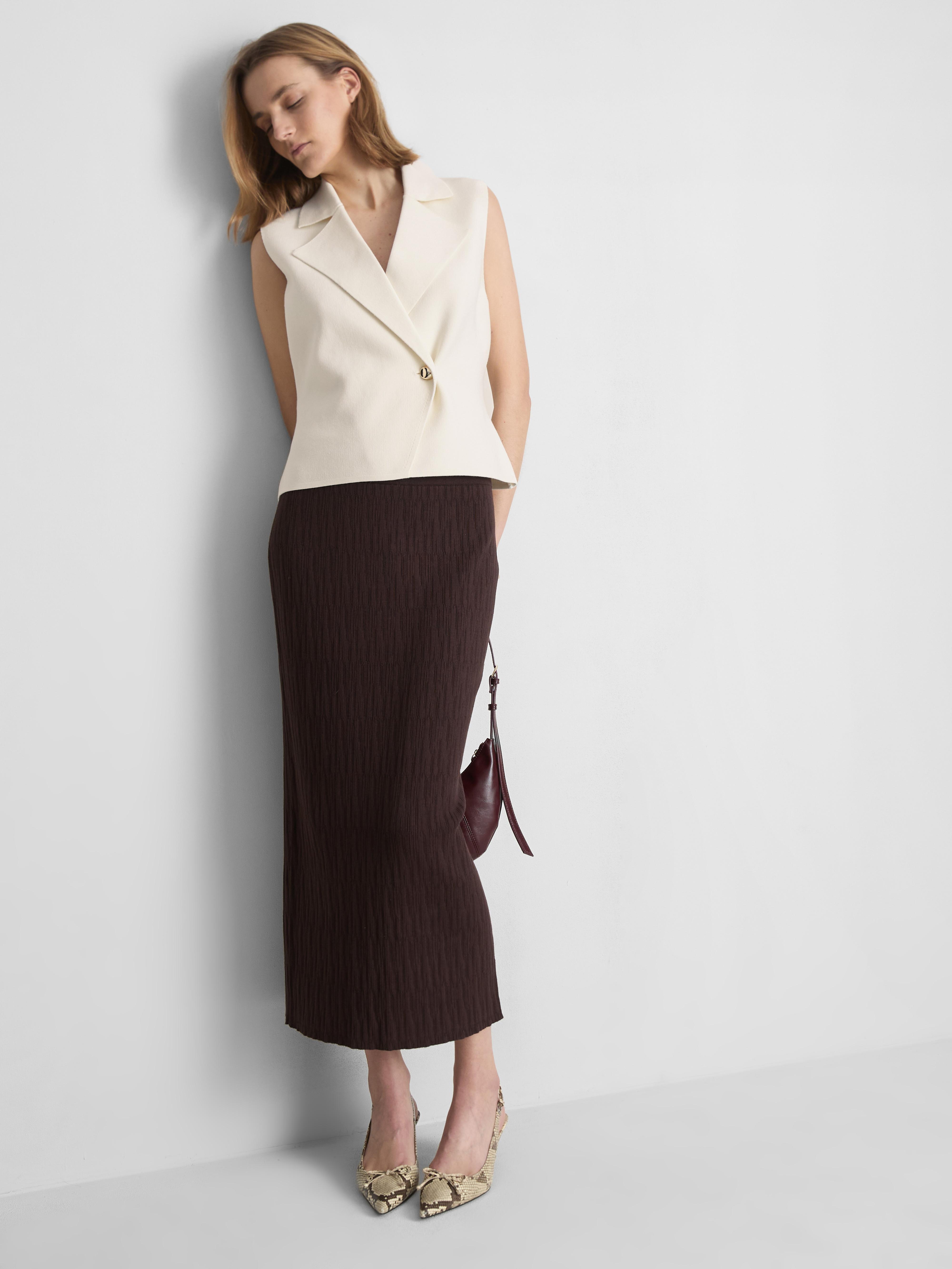 Asymmetrische Weste mit Kragen