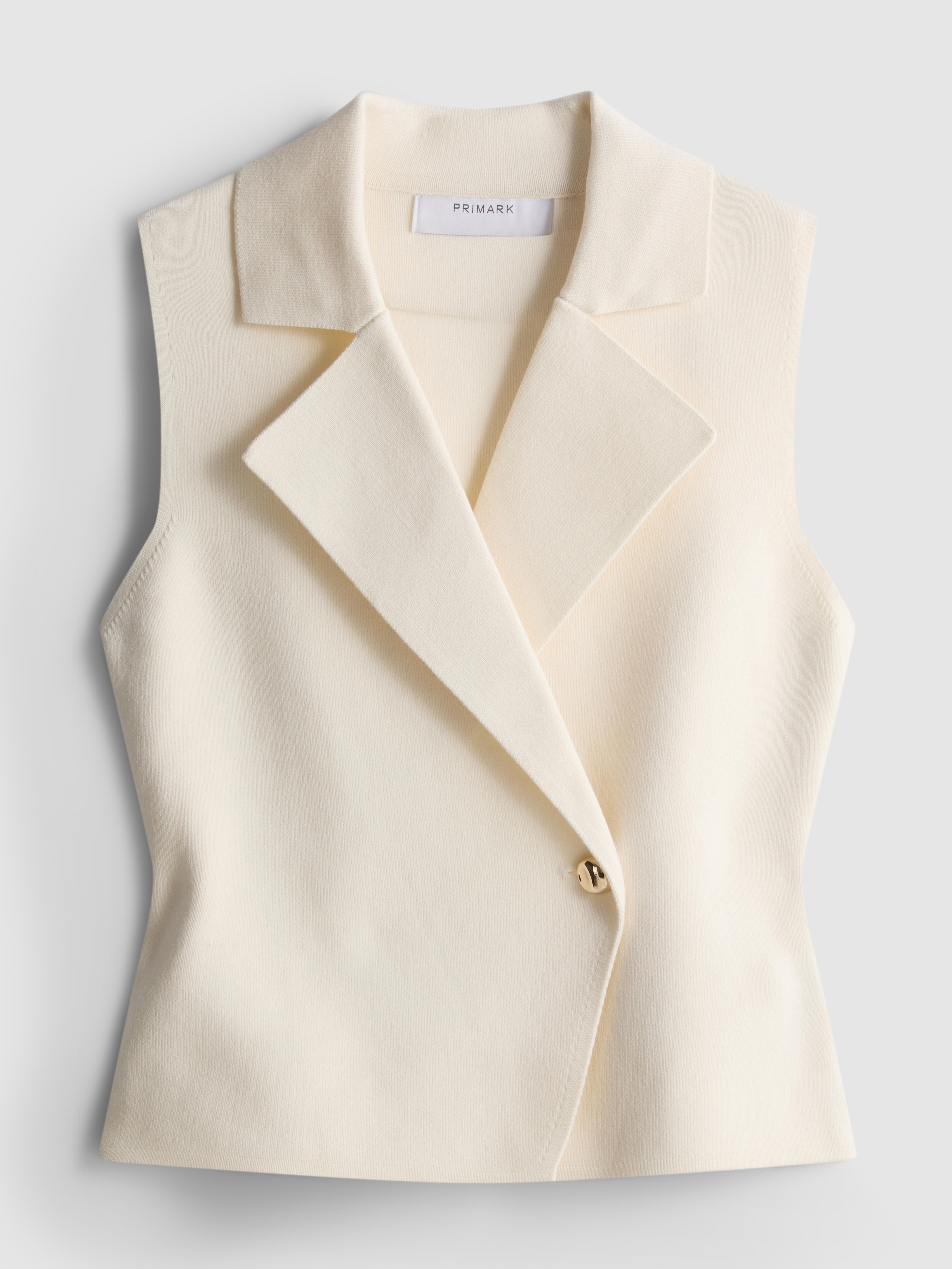 Asymmetrische Weste mit Kragen