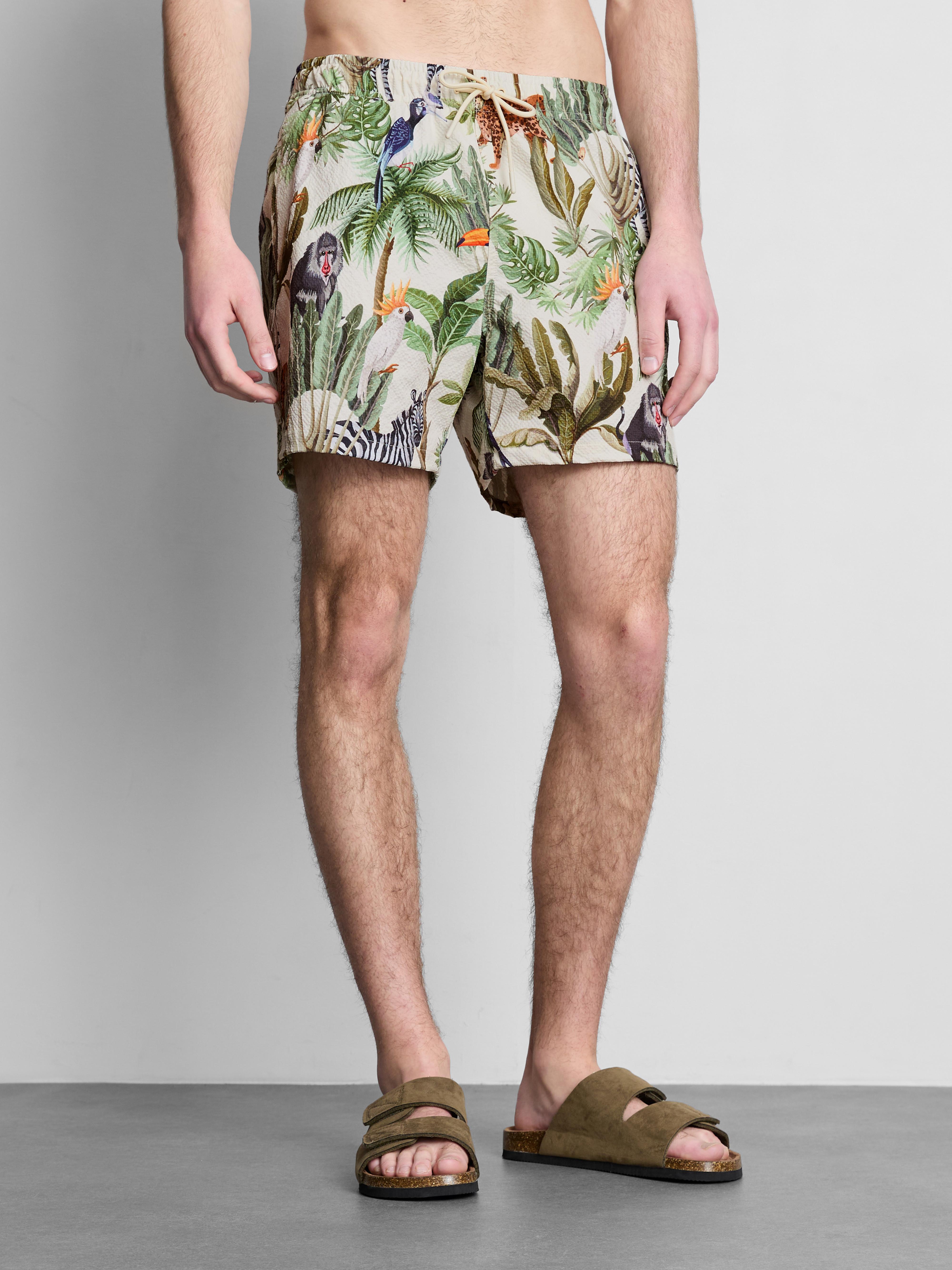 Textured Jungle Swim Shorts