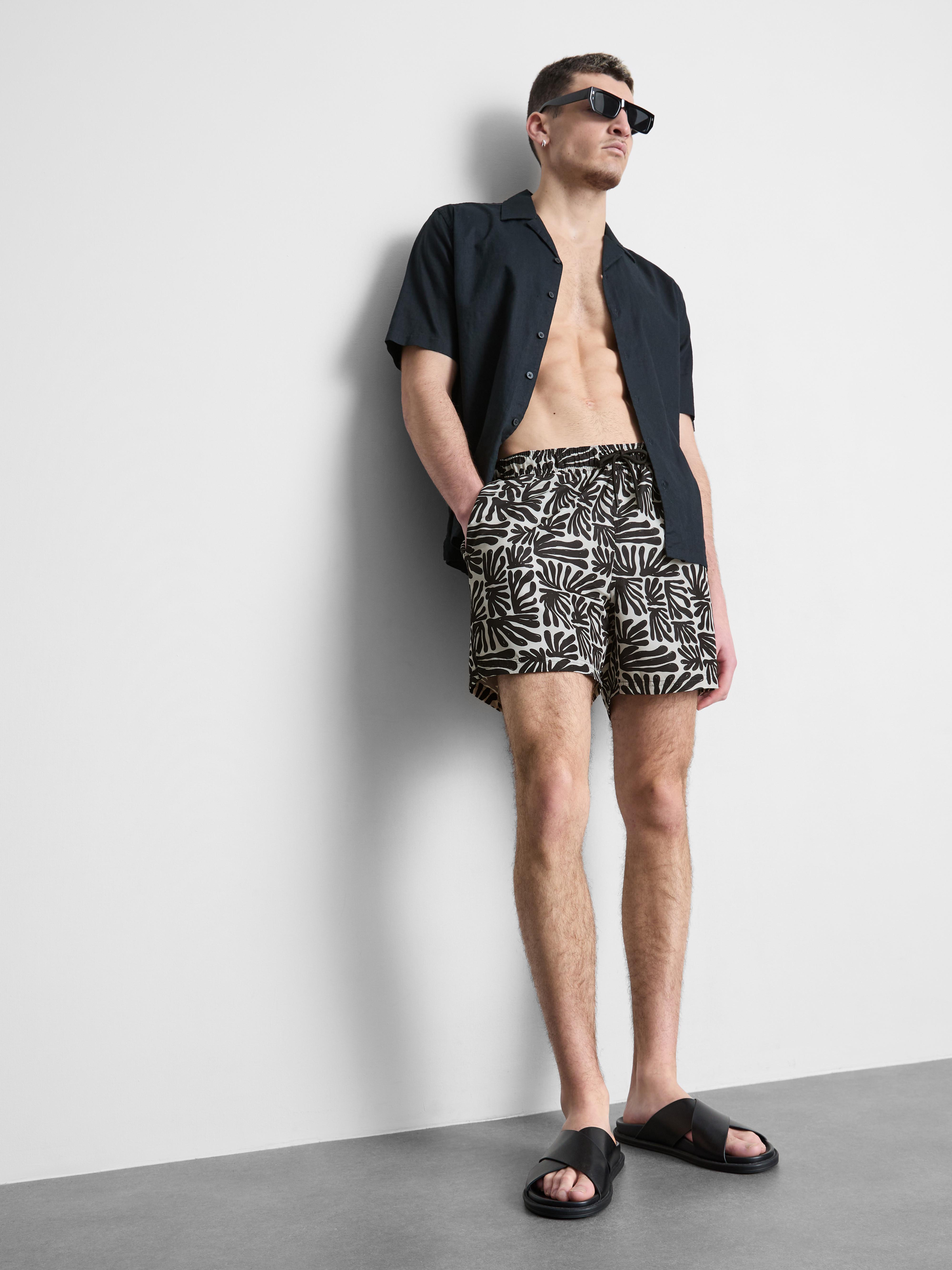 Abstract-Print Swim Shorts