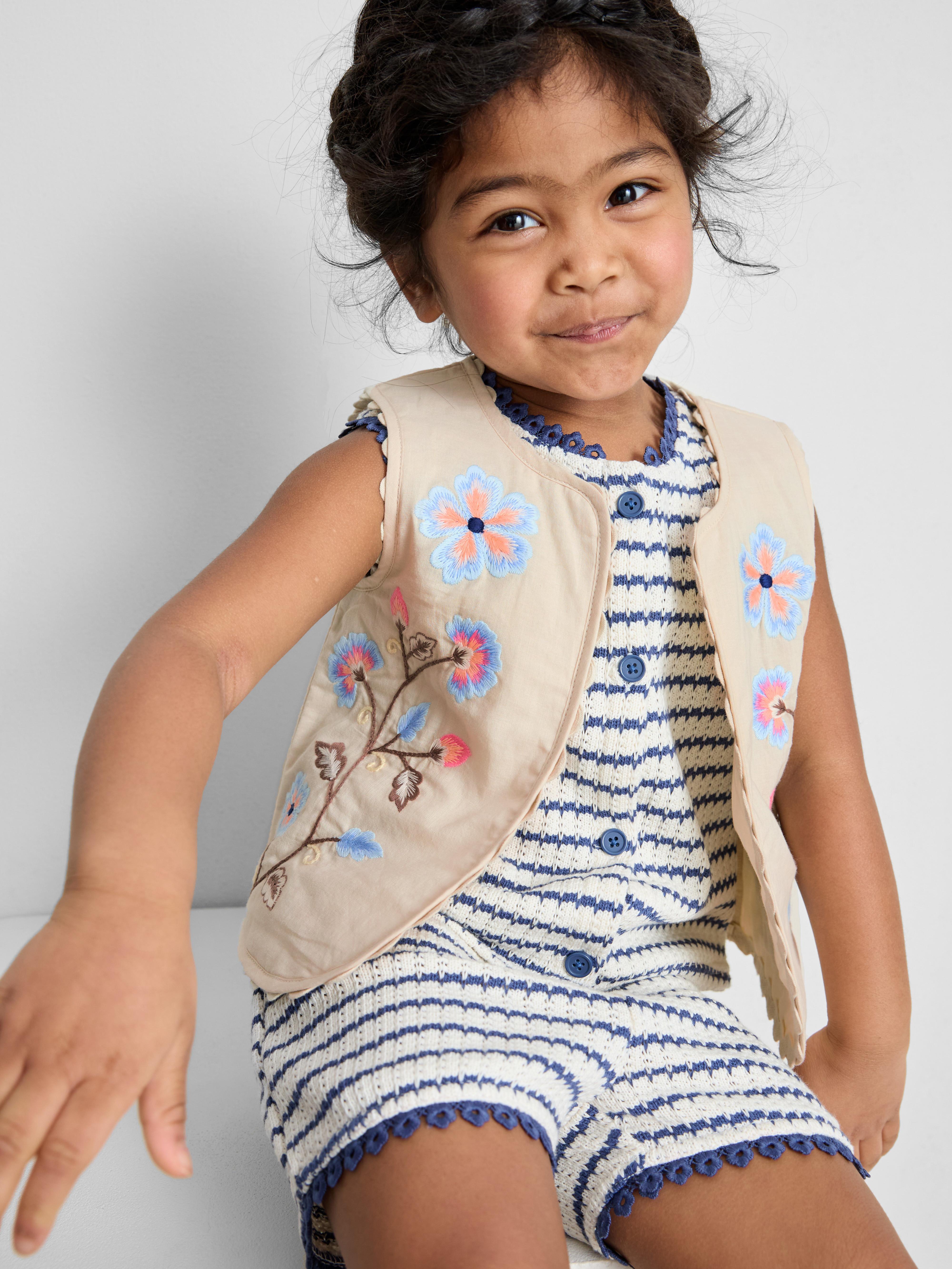 1.5-8yrs | Embroidered Gilet