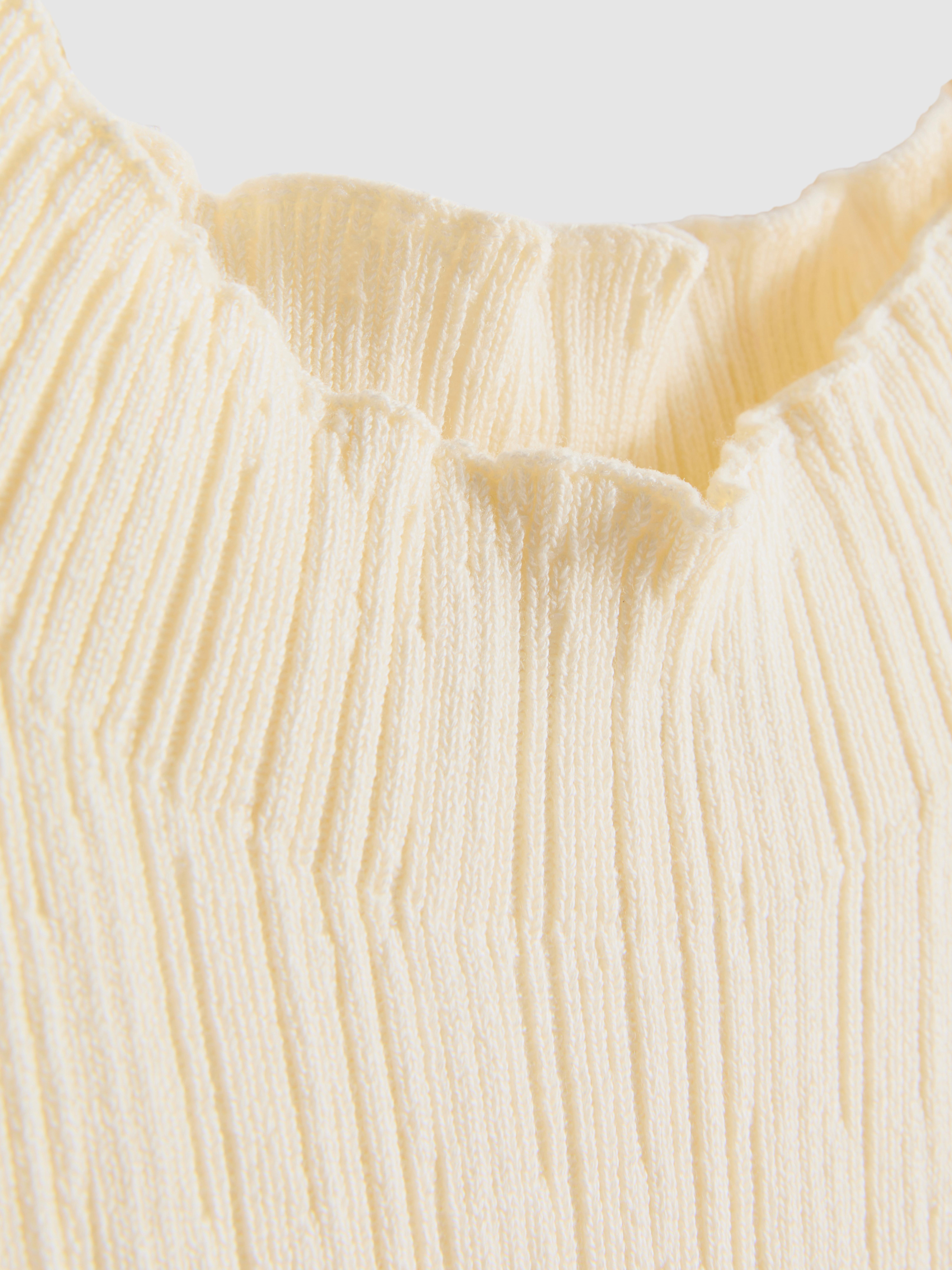 Textured High Neck Tank Top