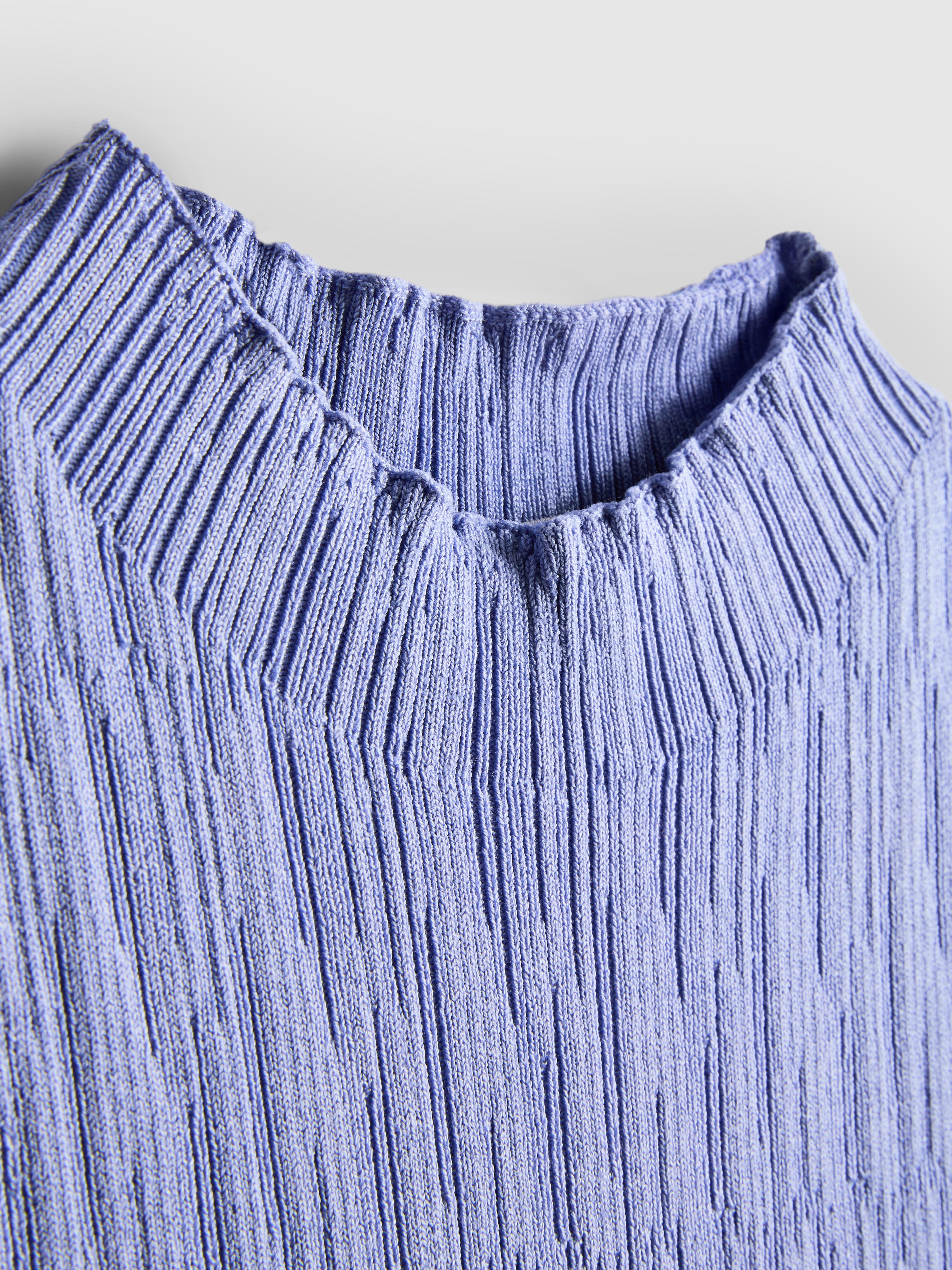 Textured High Neck Tank Top