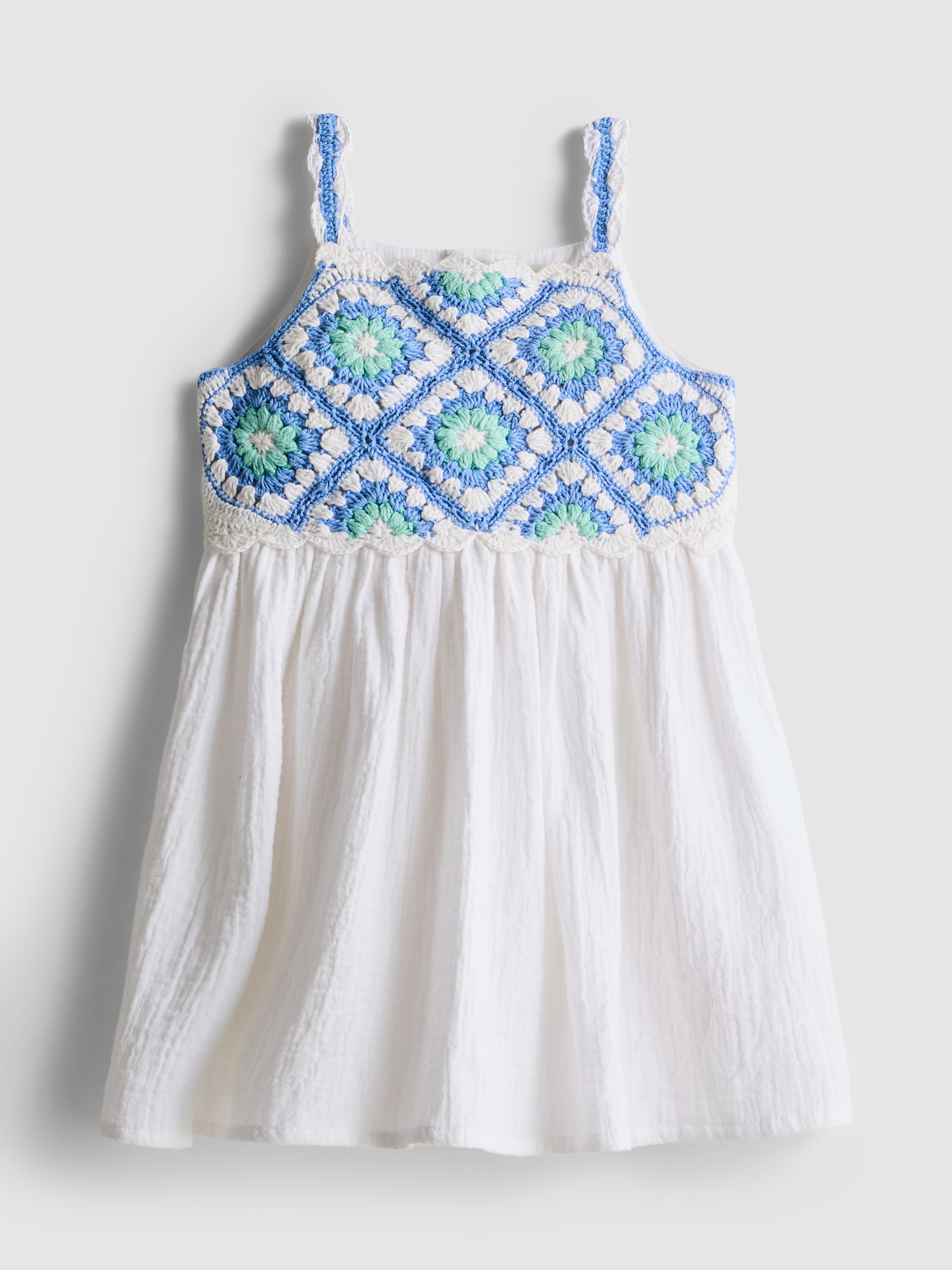 0-36mths | Crochet Panel Dress