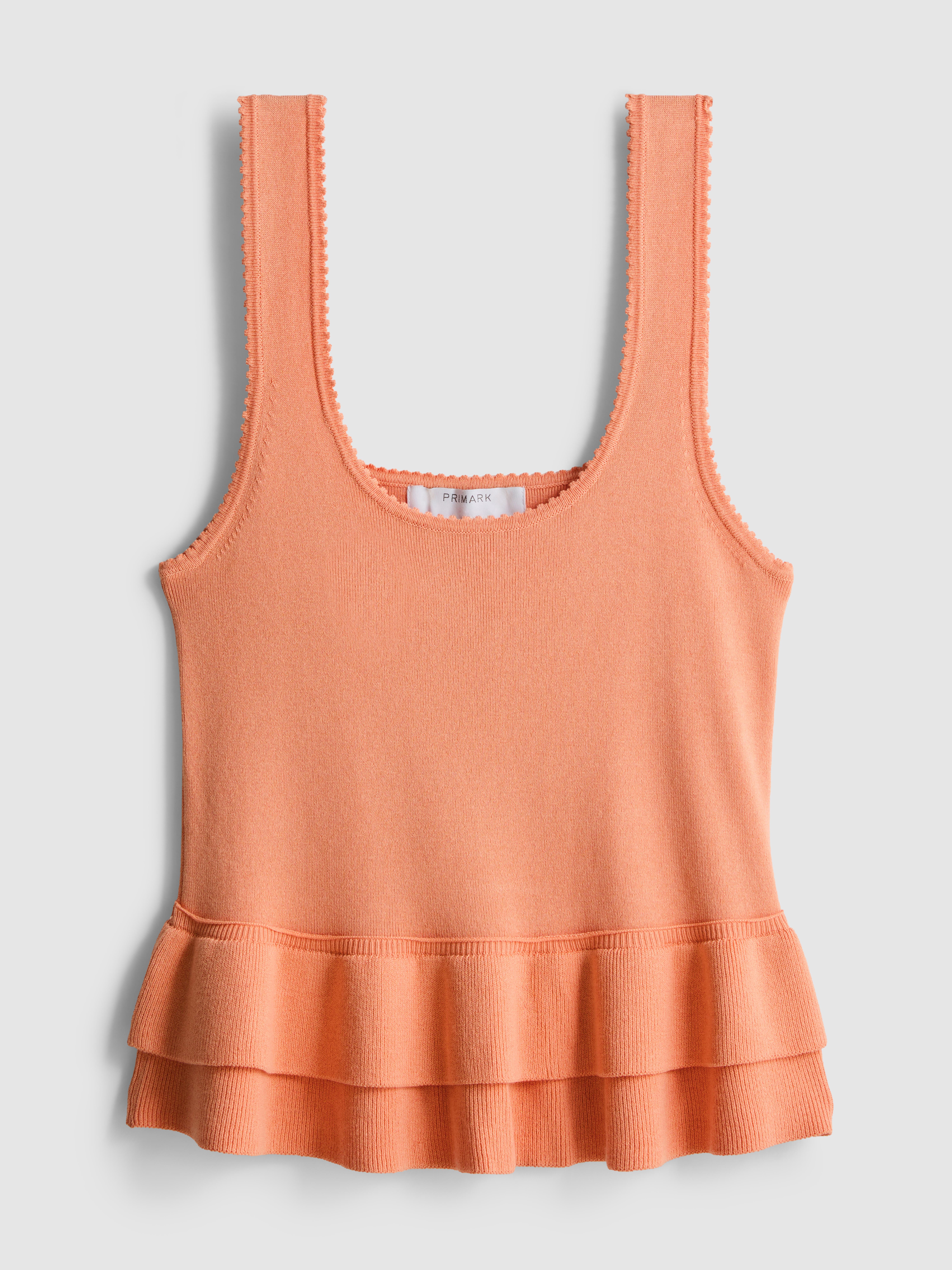 Knitted Peplum Tank Top