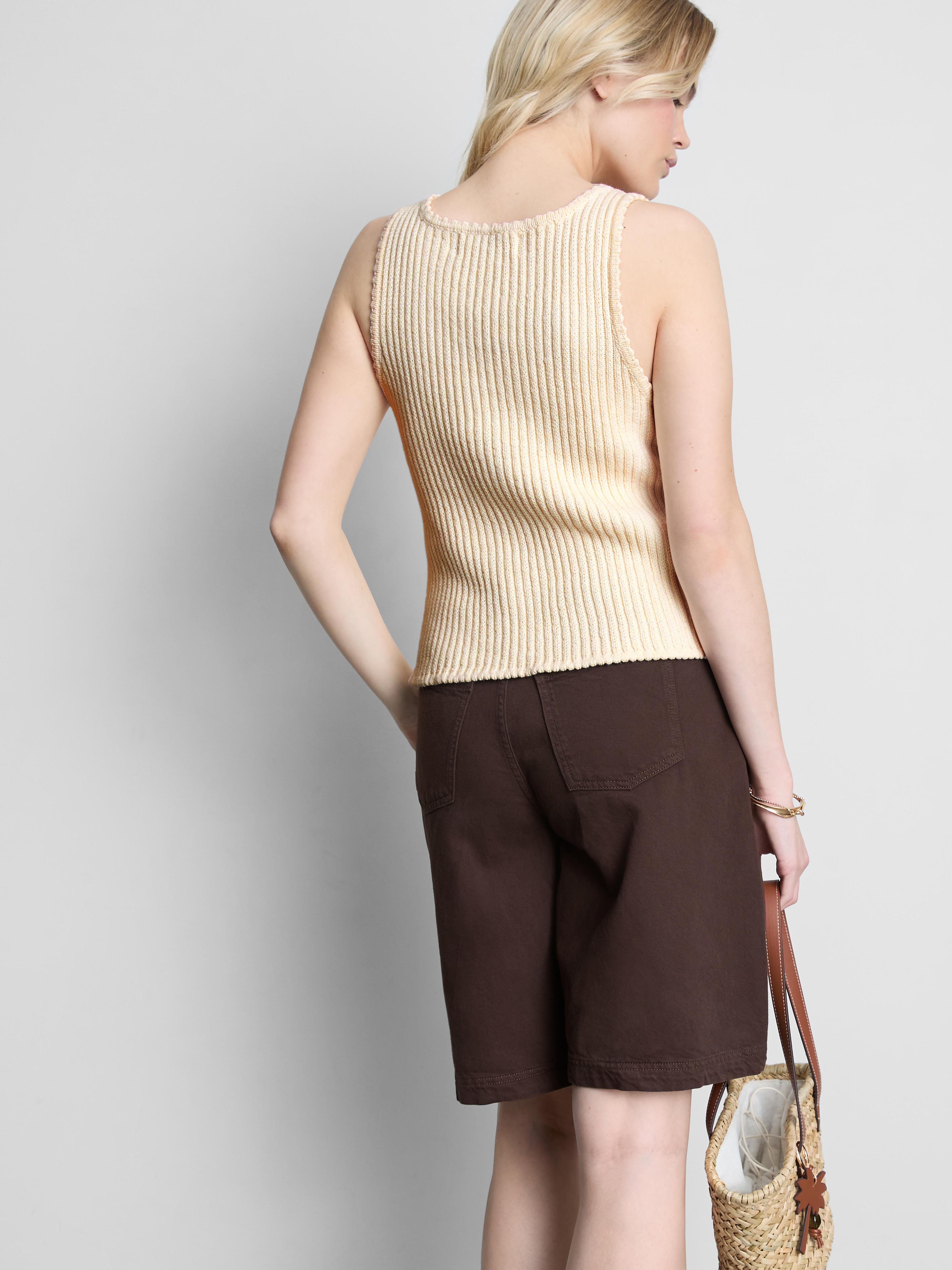 Gilet aperto in maglia ad alta percentuale di cotone