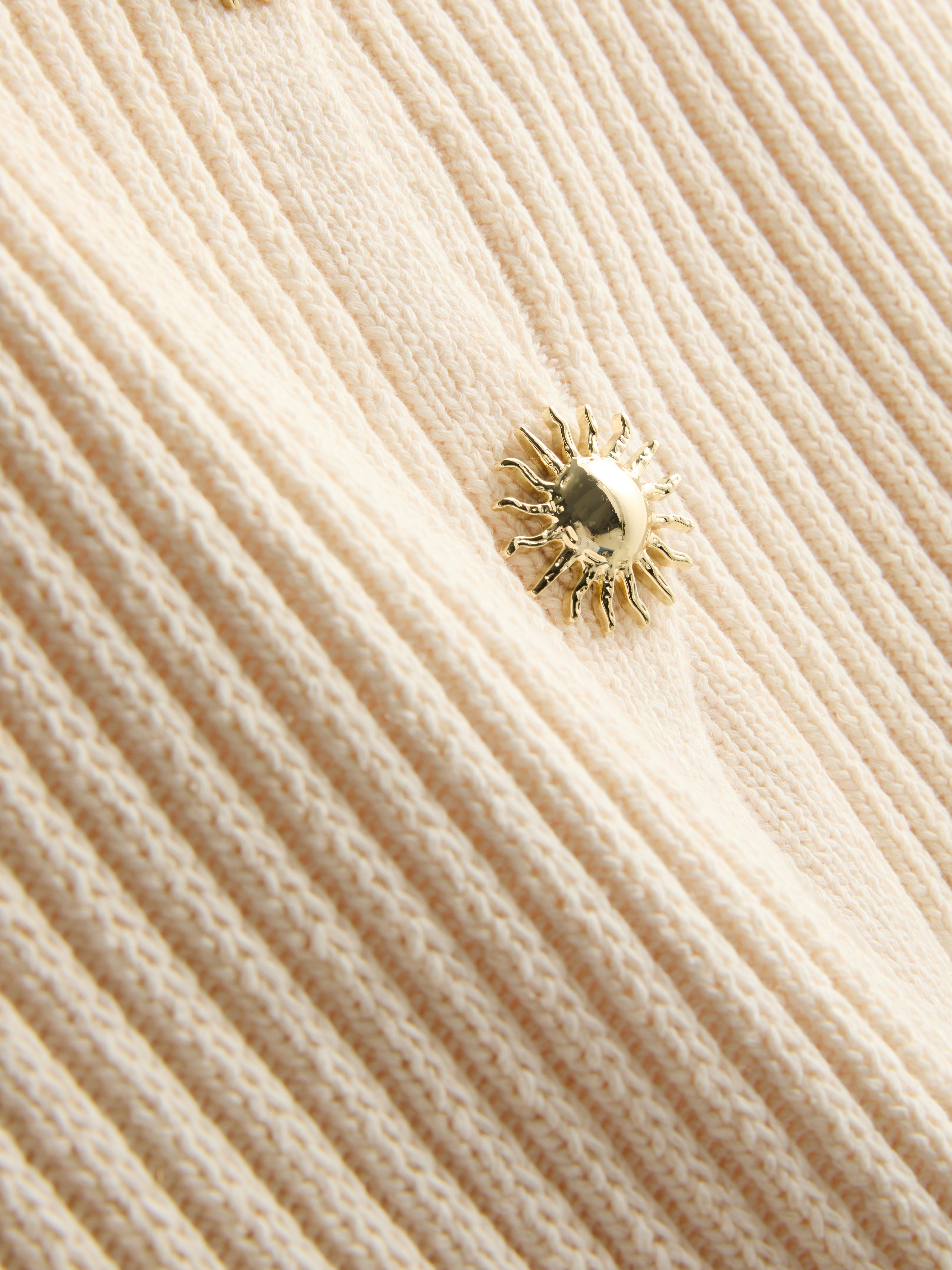 Gilet aperto in maglia ad alta percentuale di cotone