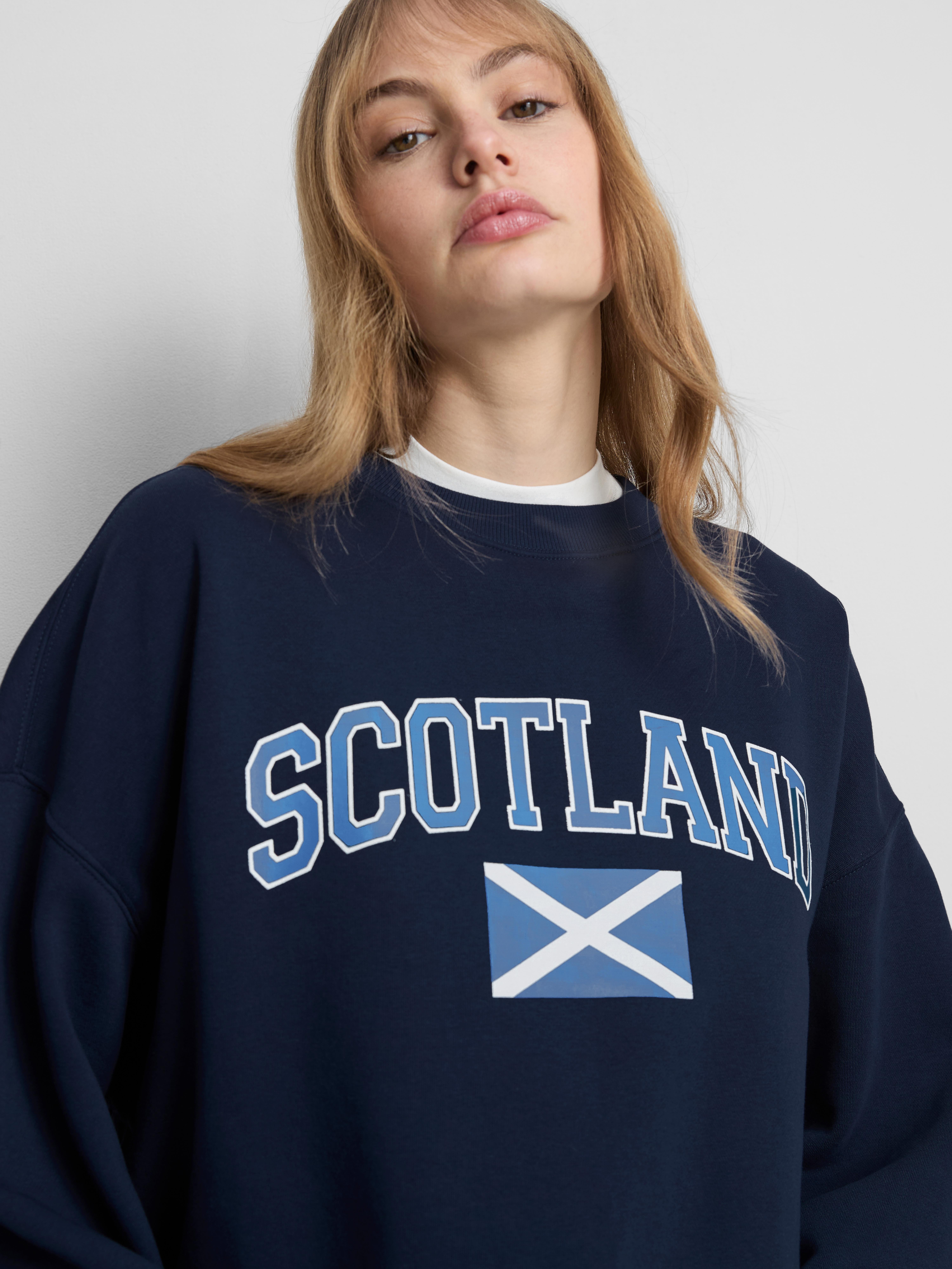 Cotton Blend Relaxed Scotland Sweatshirt