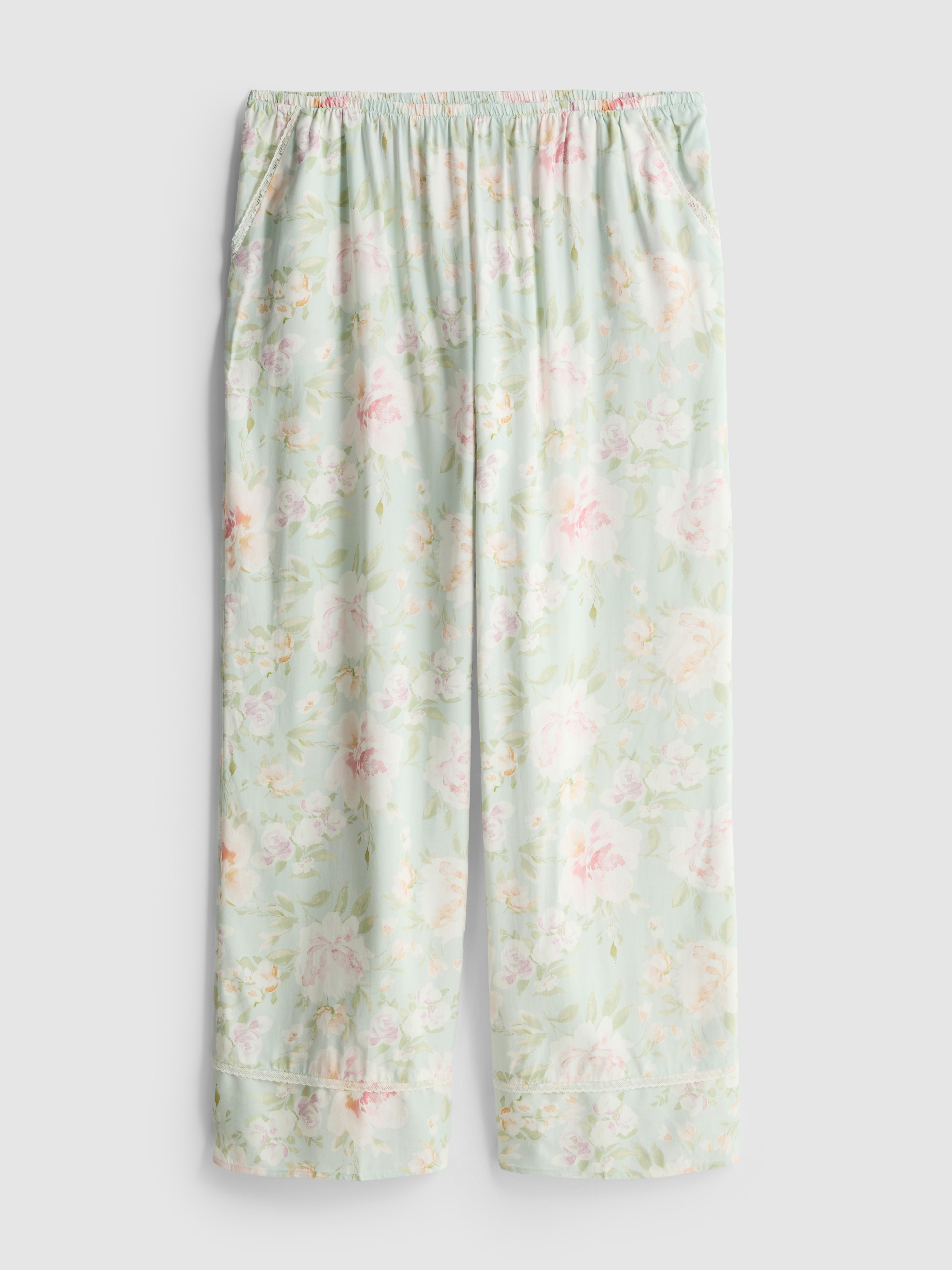 Floral Wide Leg Pajama Bottoms