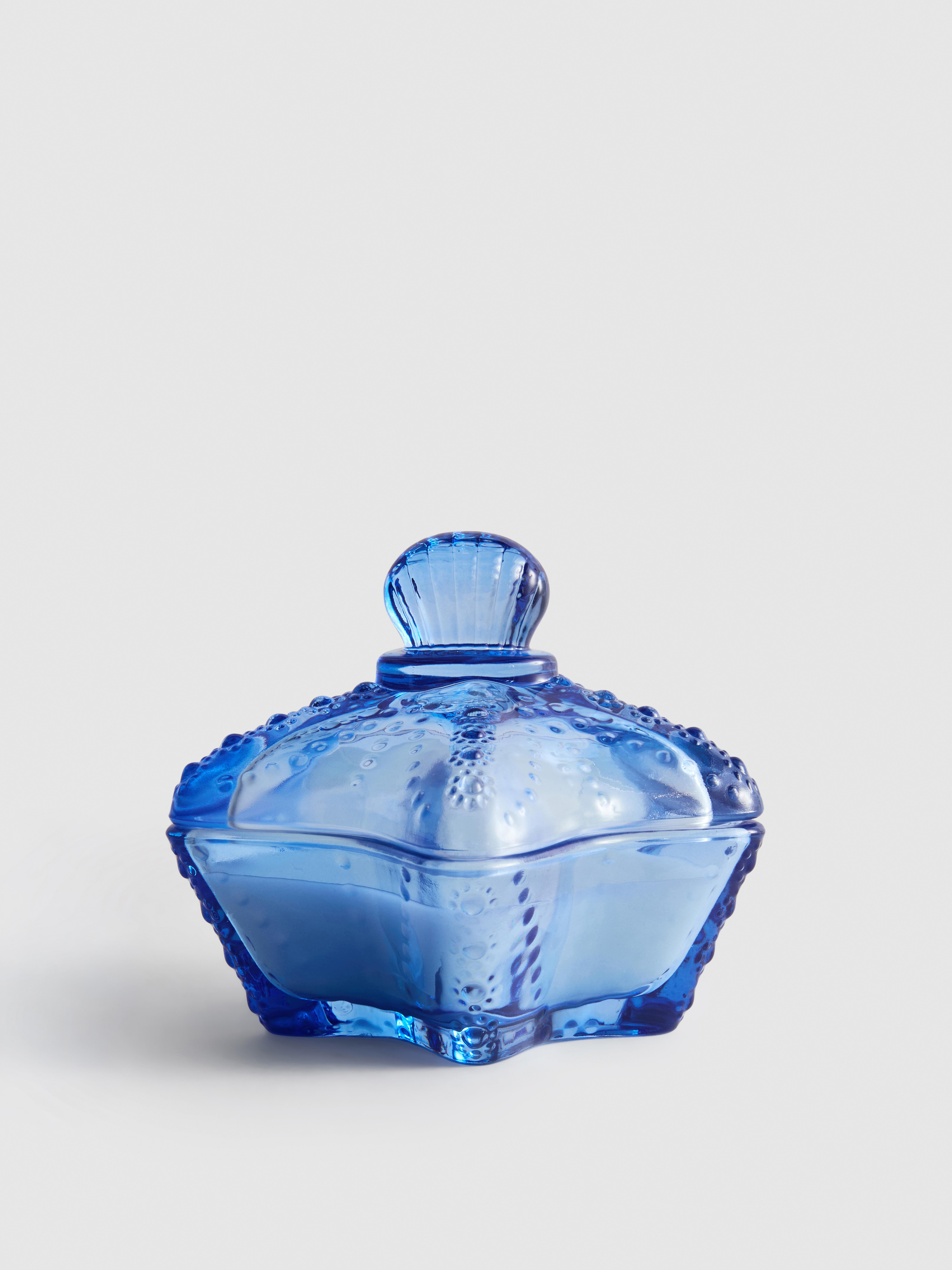 Geurkaars in zeestervormige pot met deksel