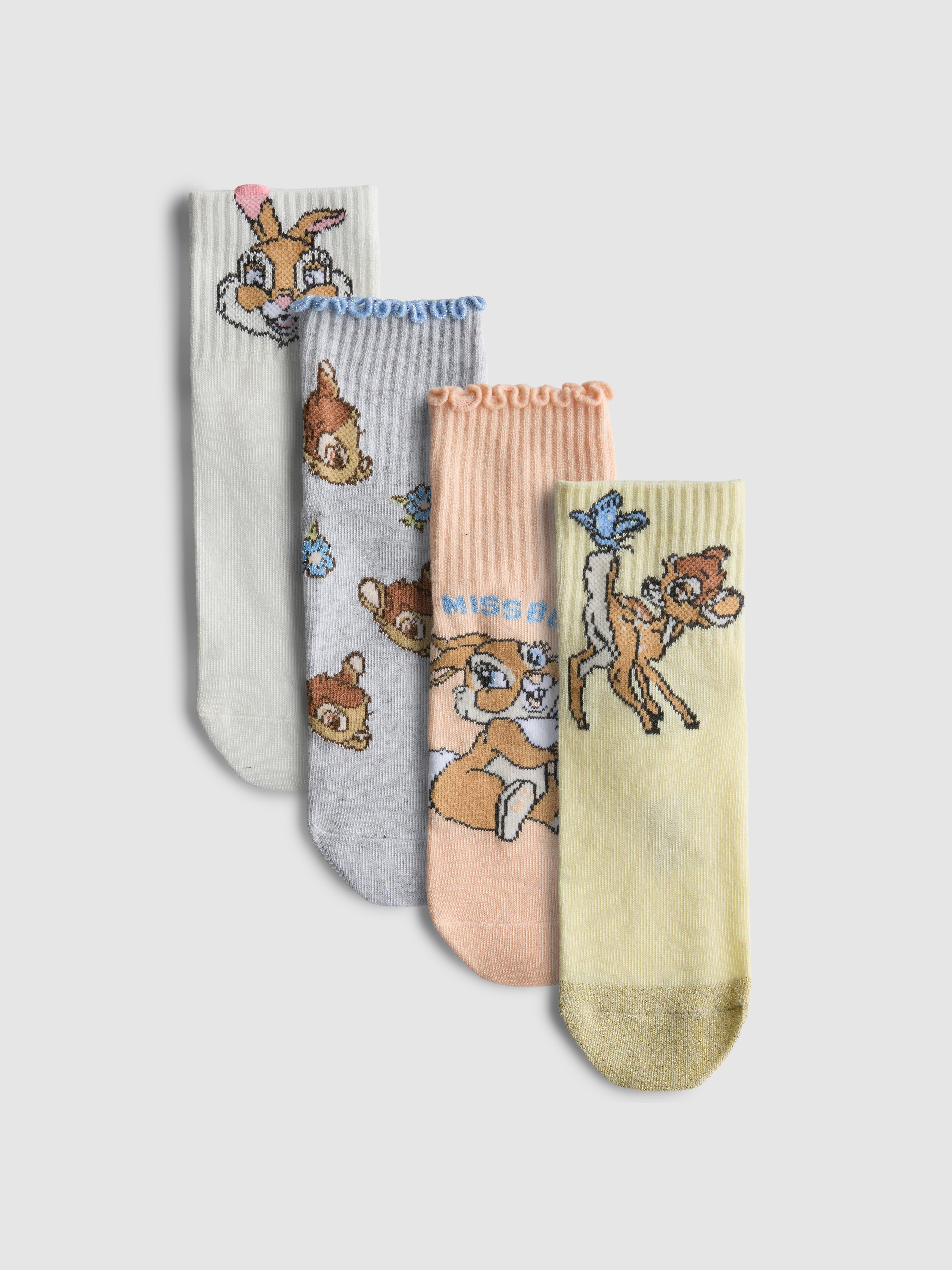 Pack 4 pares meias cano curto Disney Bambi
