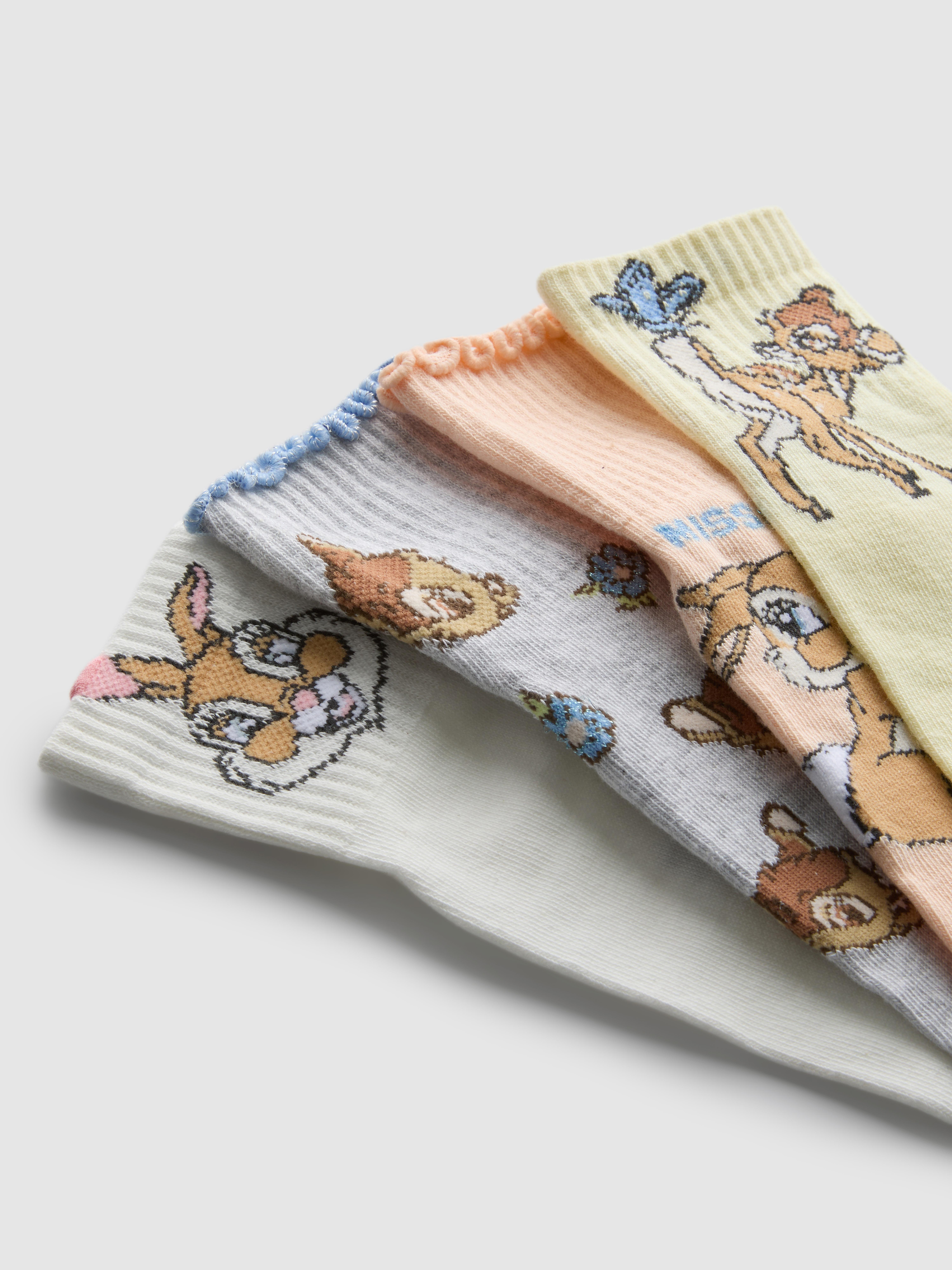 Pack 4 pares meias cano curto Disney Bambi