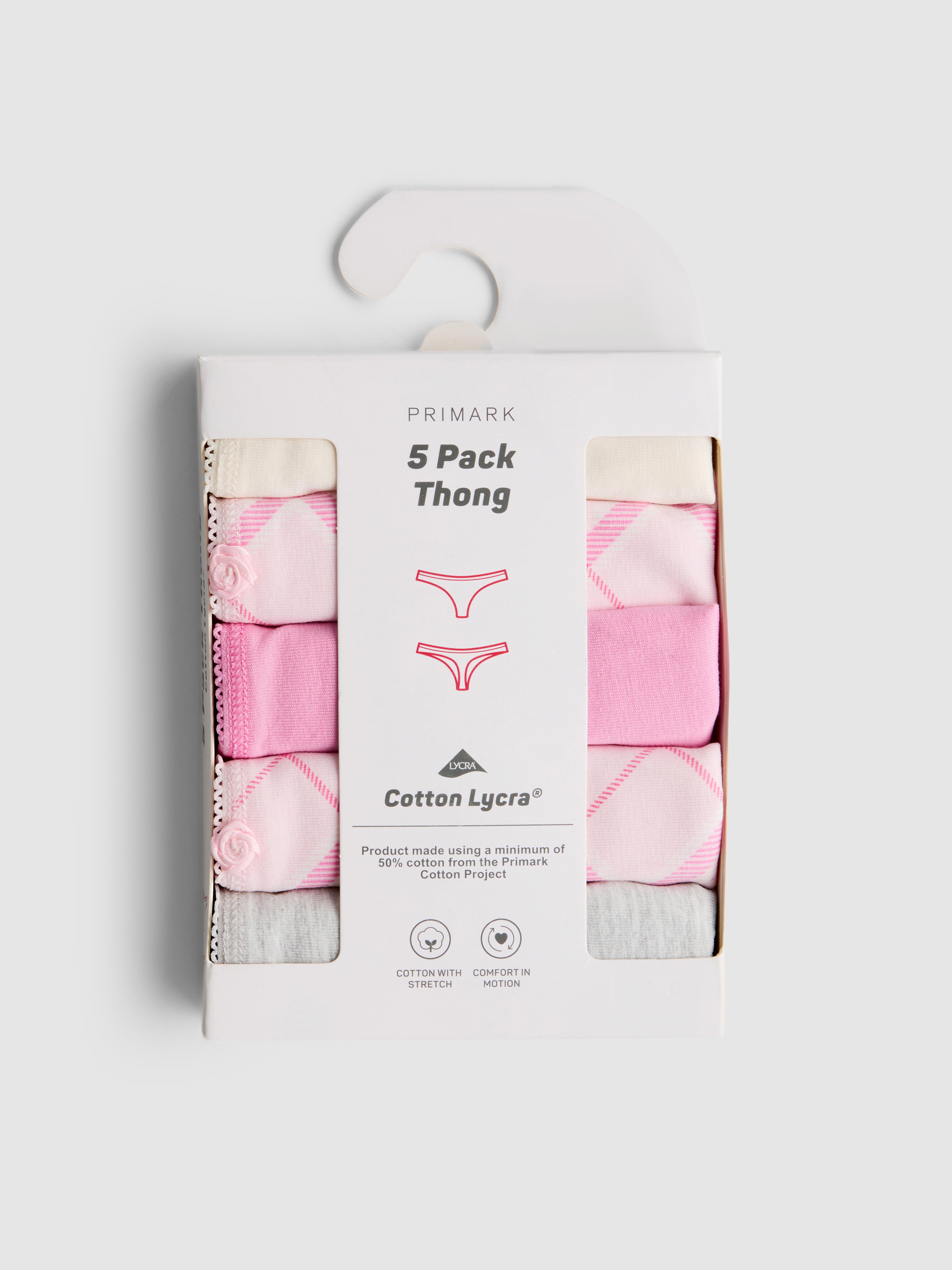 5pk Cotton Rich Thongs