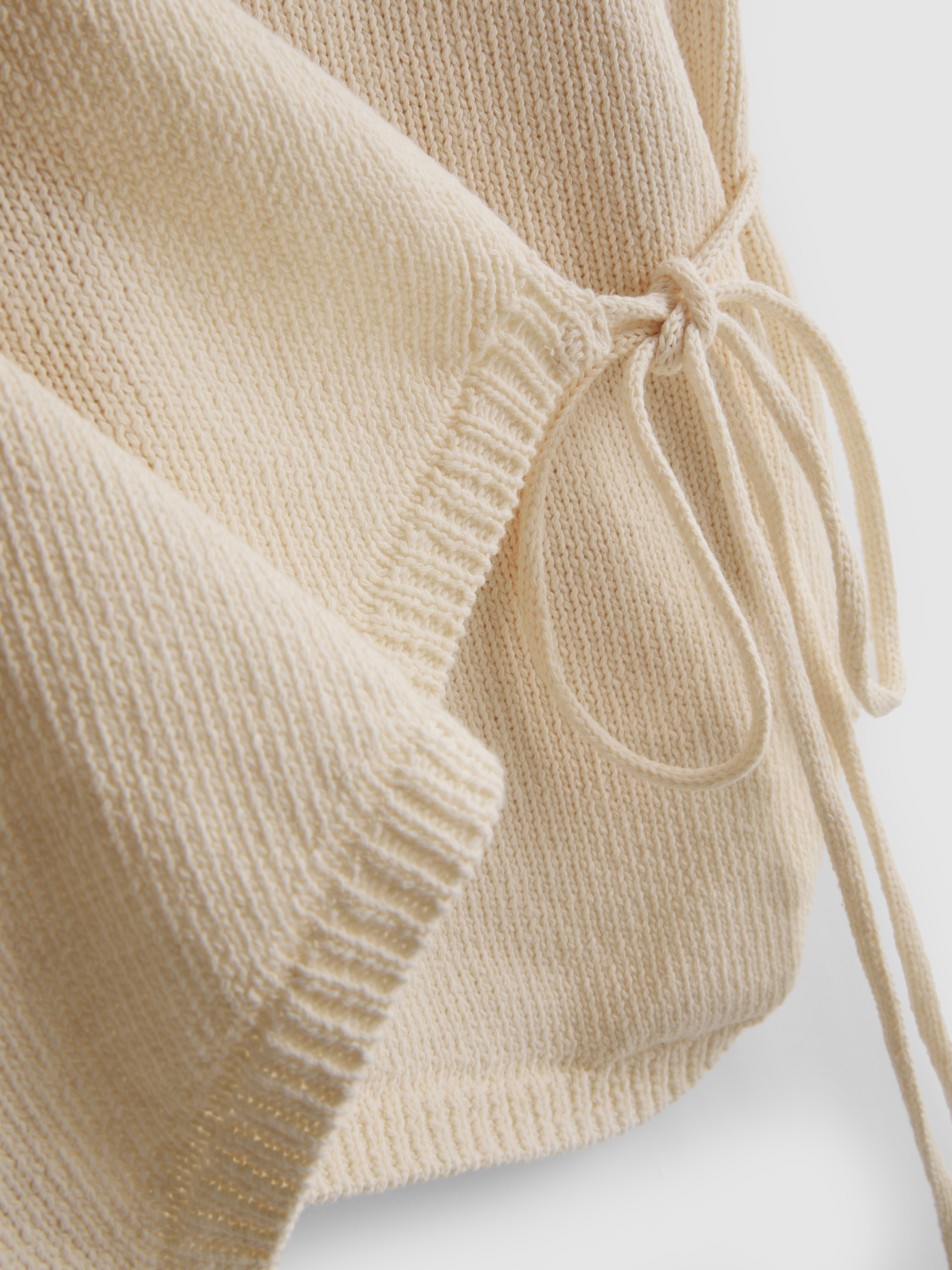 Cotton Rich Knitted Wrap Waistcoat