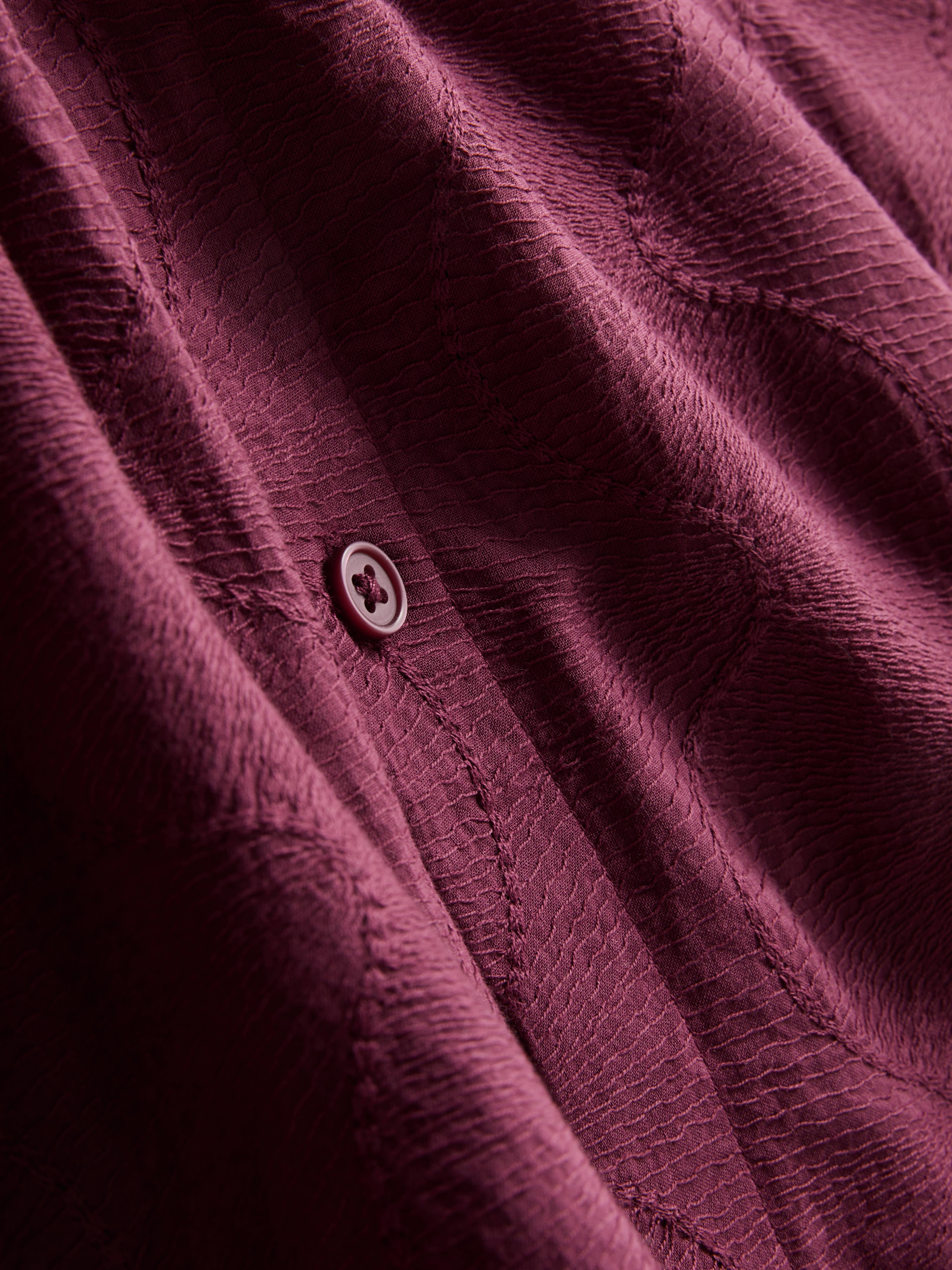 The Edit Textured Short-Sleeve Button-Down Shirt