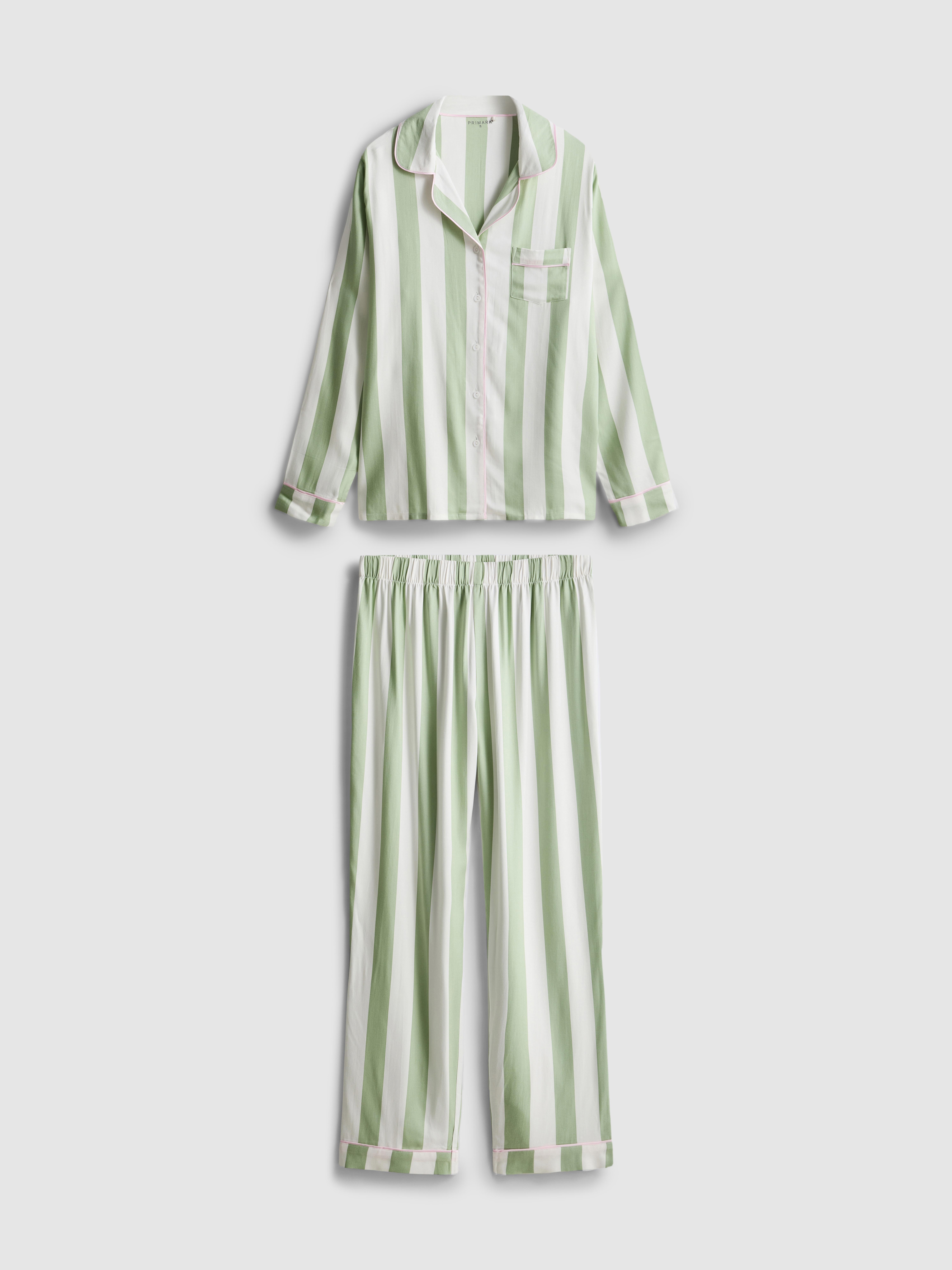 Gestreepte katoenen boyfriend-pyjama