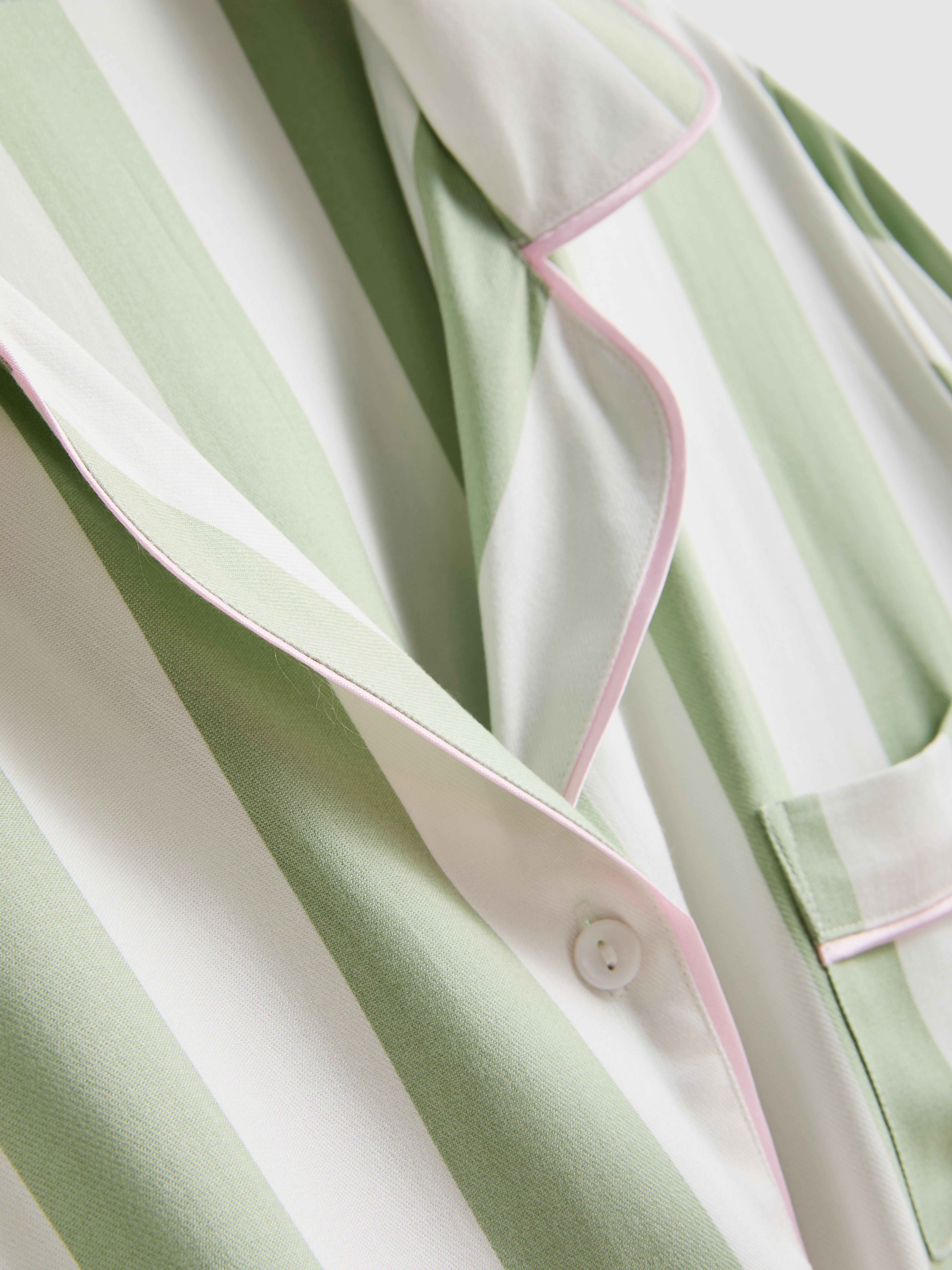 Gestreepte katoenen boyfriend-pyjama