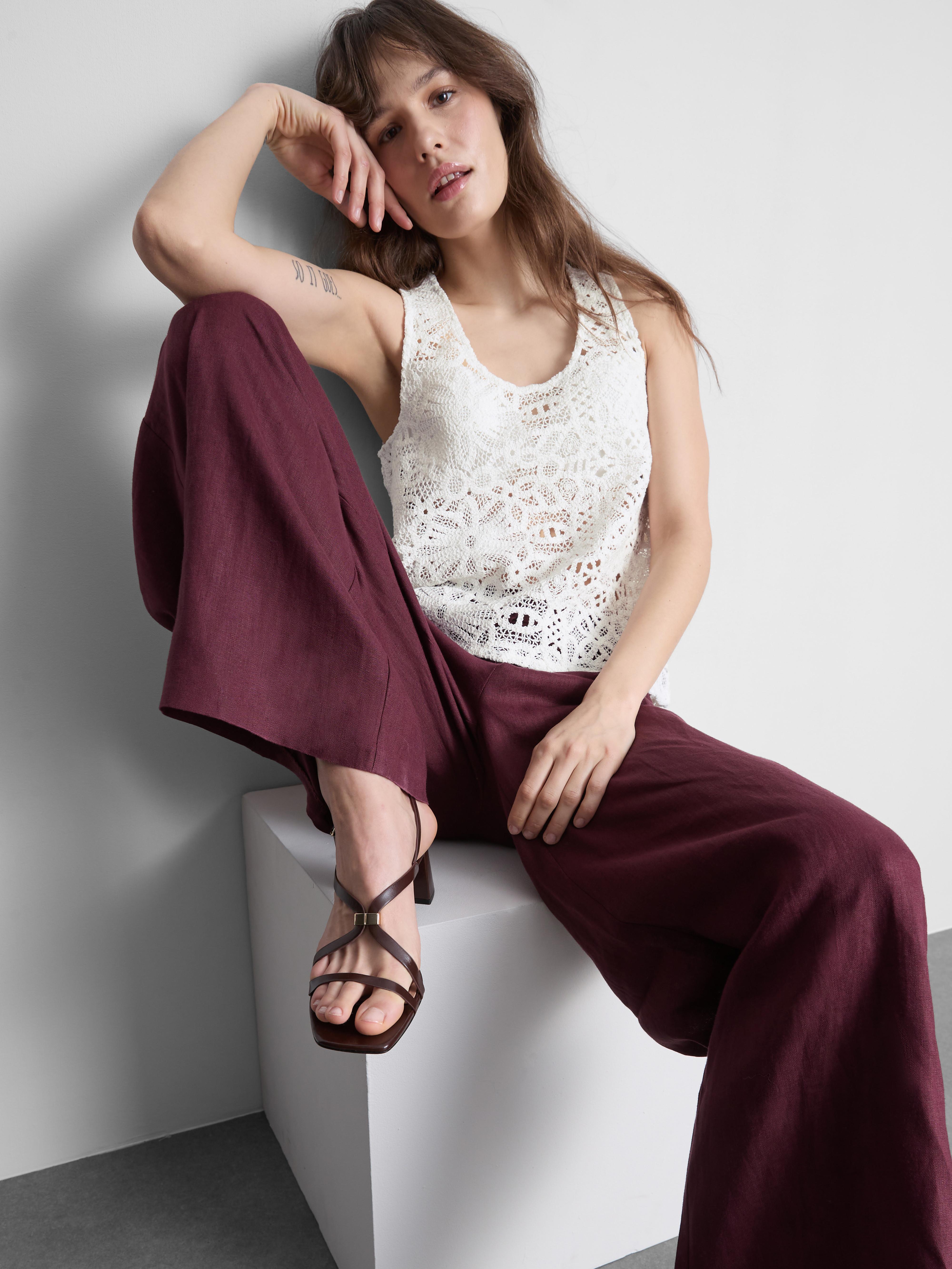 Womens White Cotton Rich Relaxed Crochet Tank Top | Primark