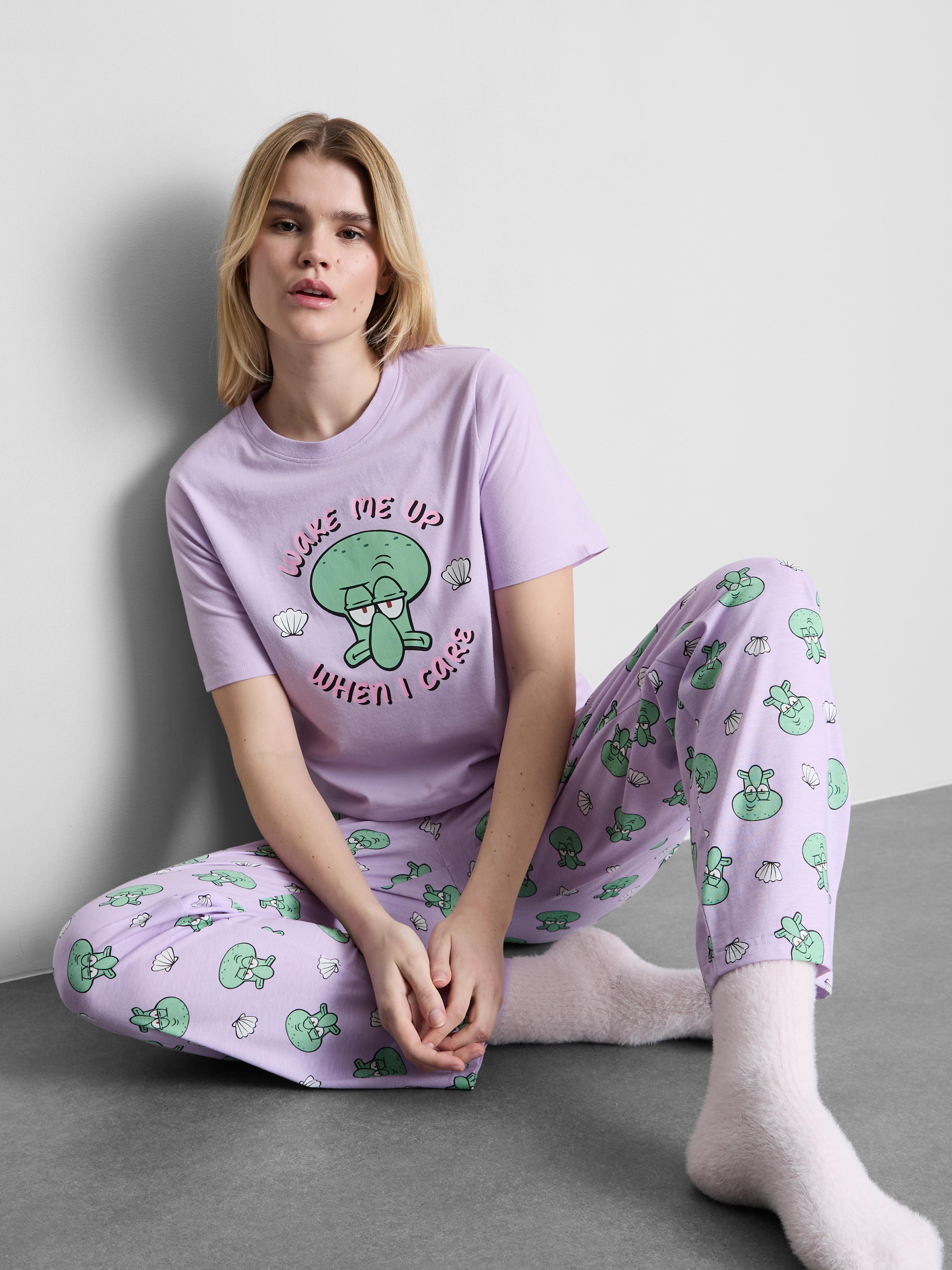 Pijama de algodón con estampado de Bob Esponja