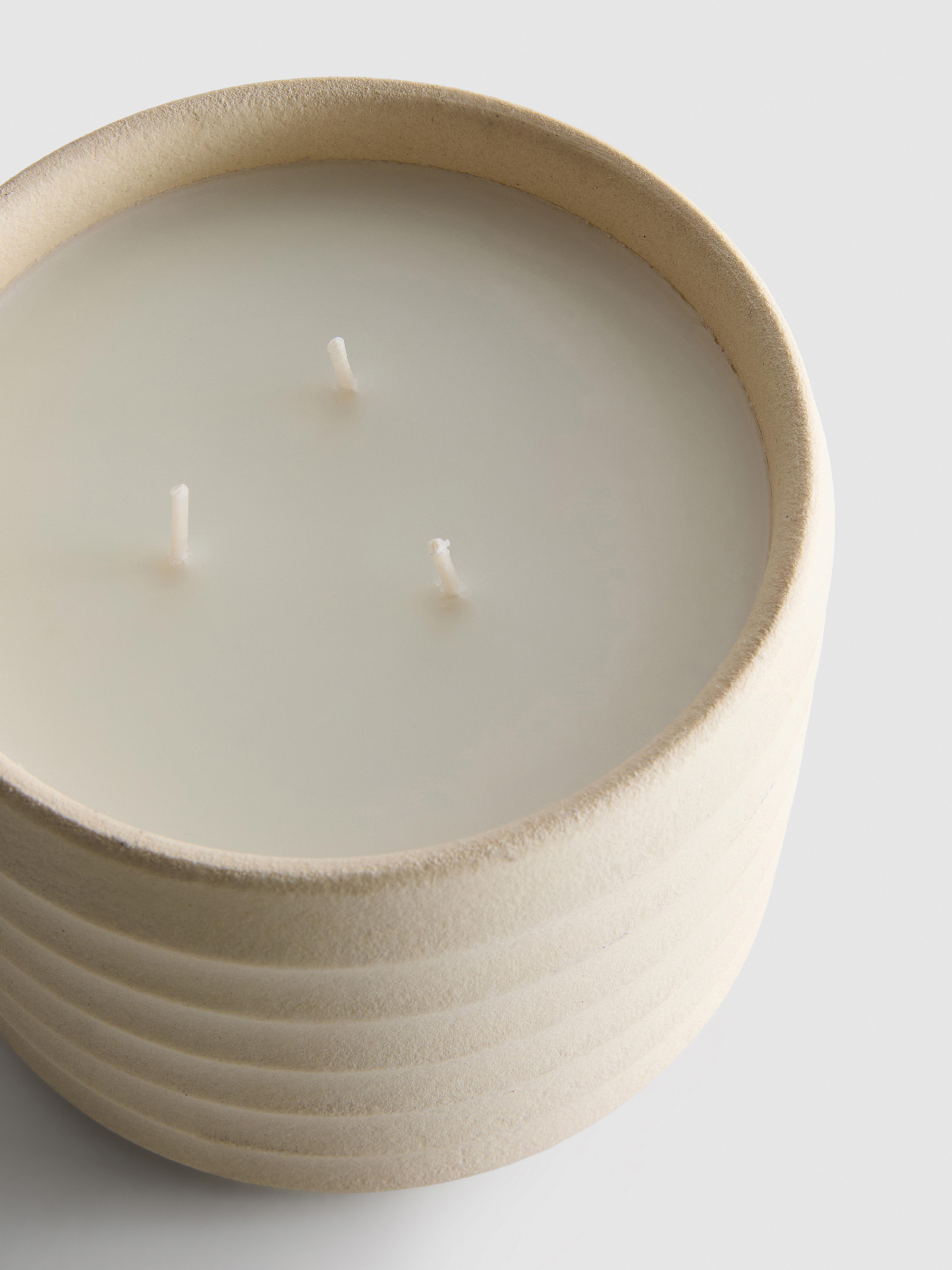 Three-Wick Ribbed Candle