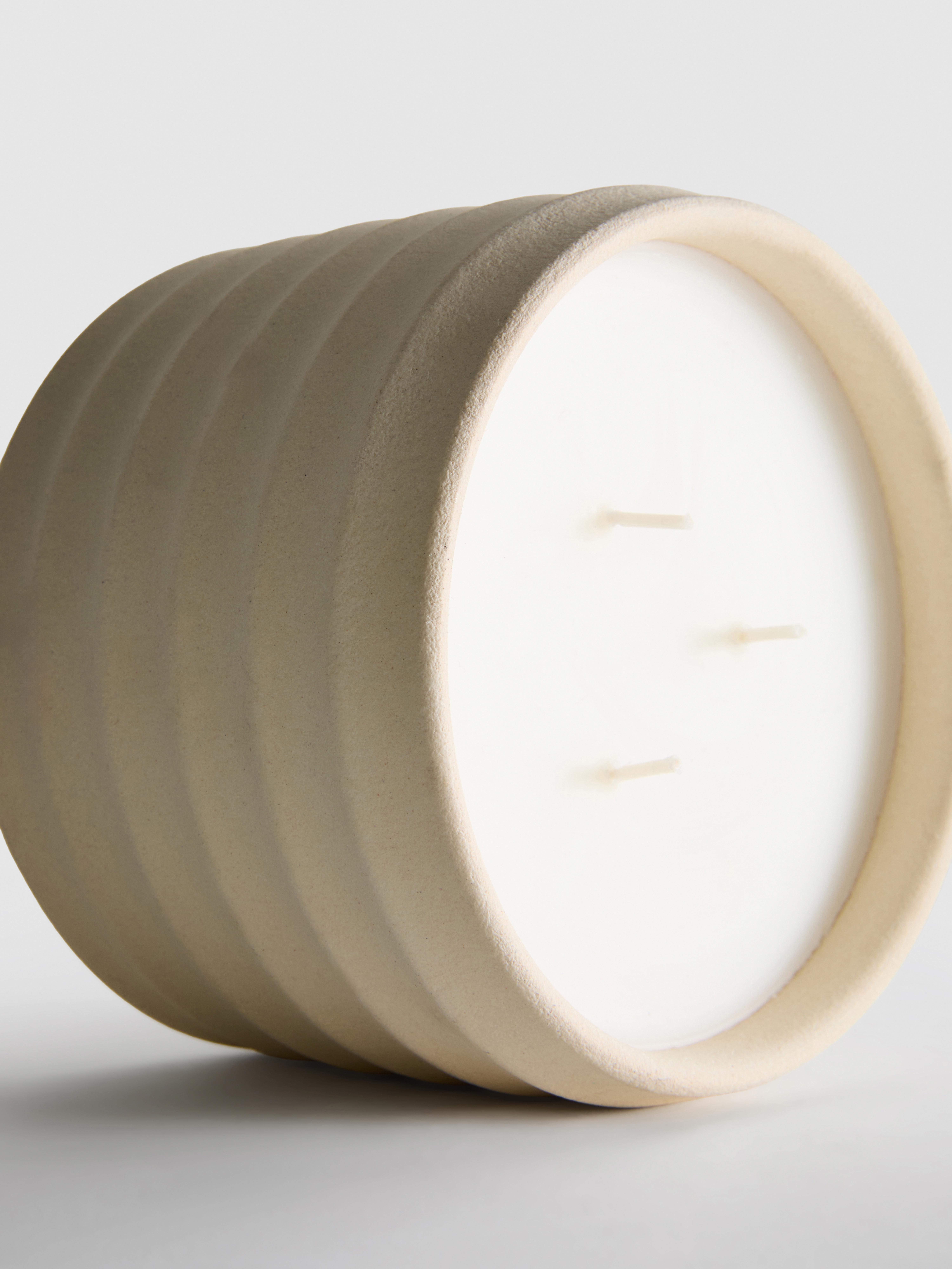 Three-Wick Ribbed Candle