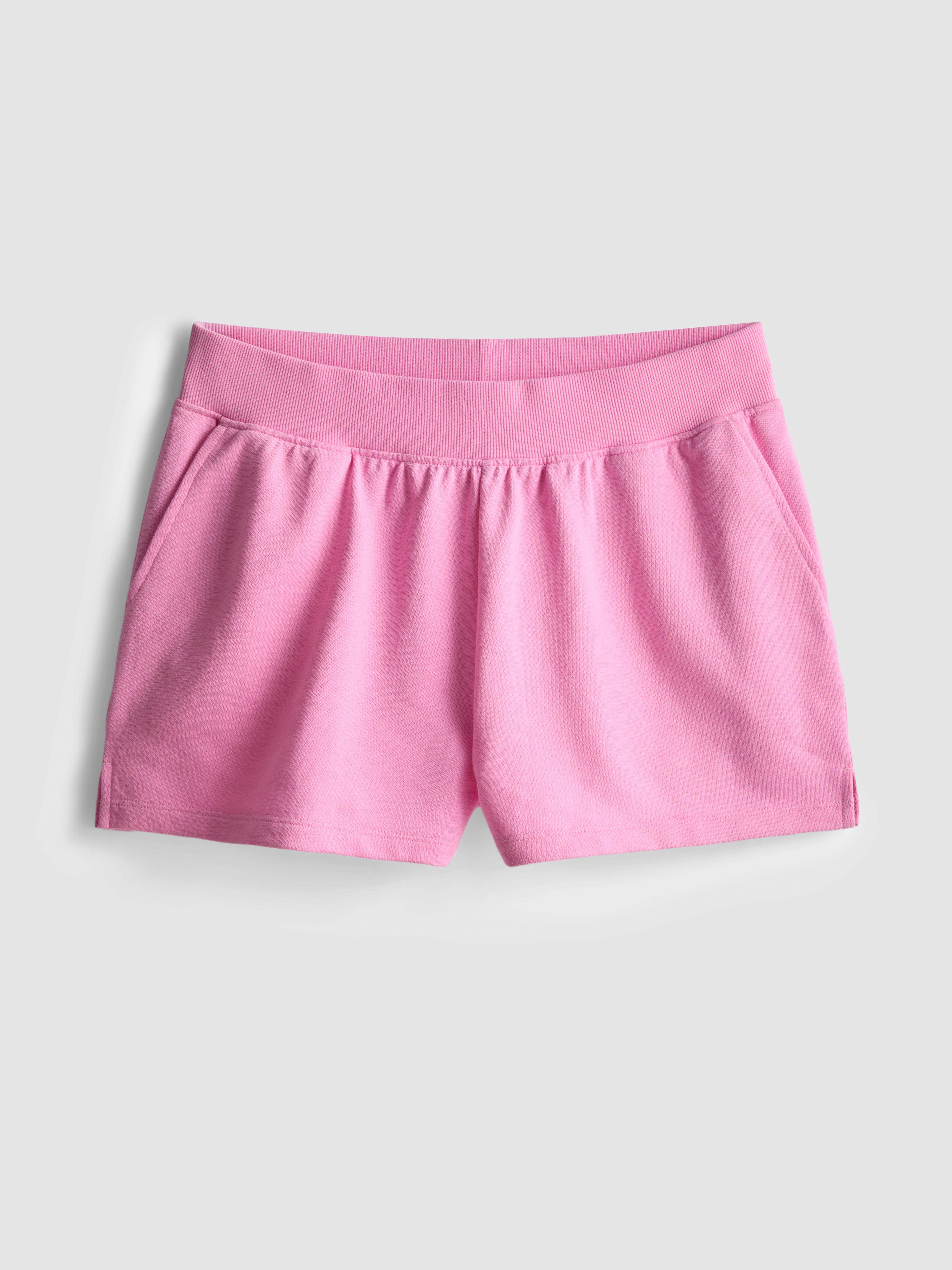 Cotton Split Hem Lounge Shorts