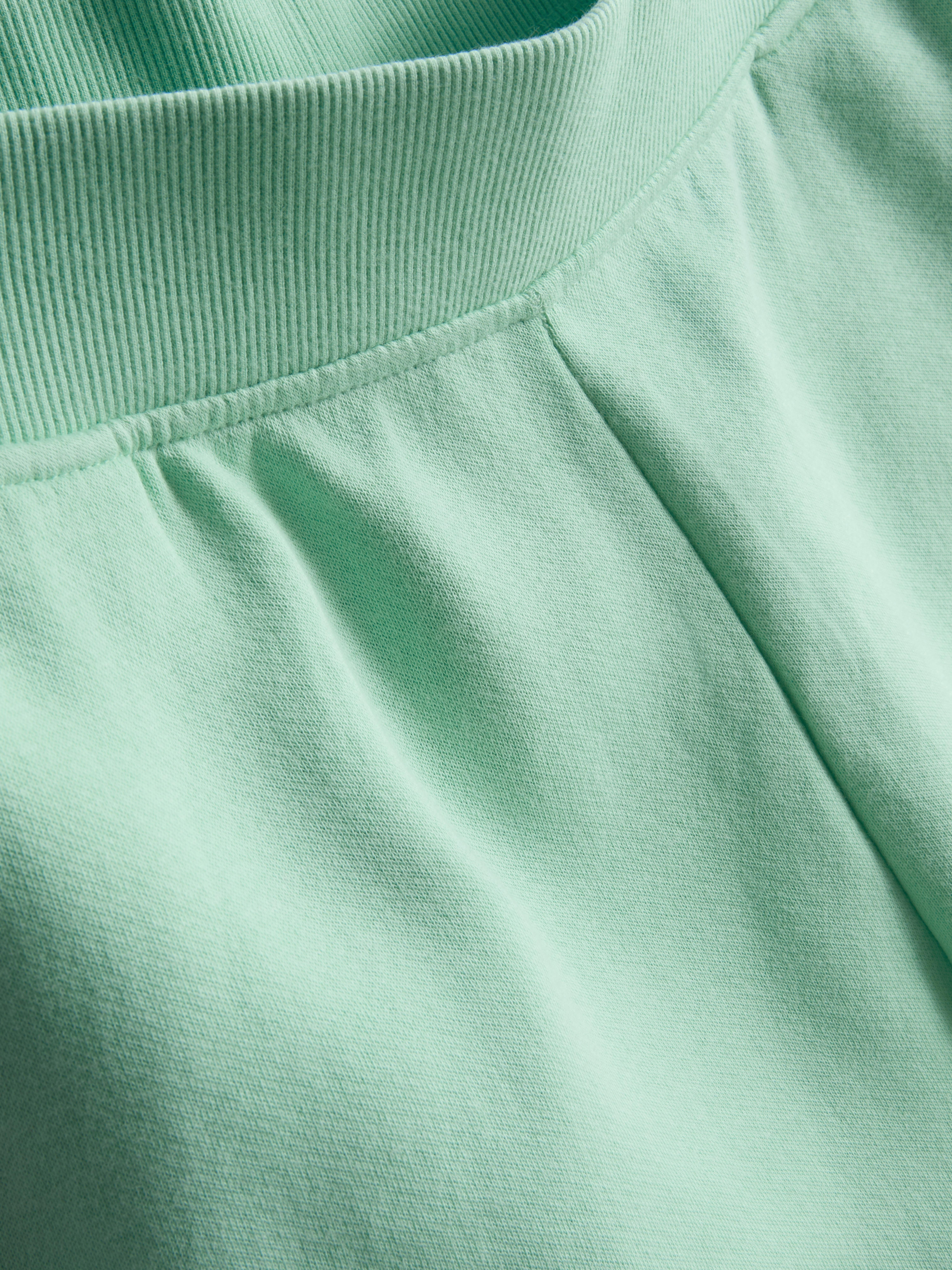 Cotton Split Hem Lounge Shorts