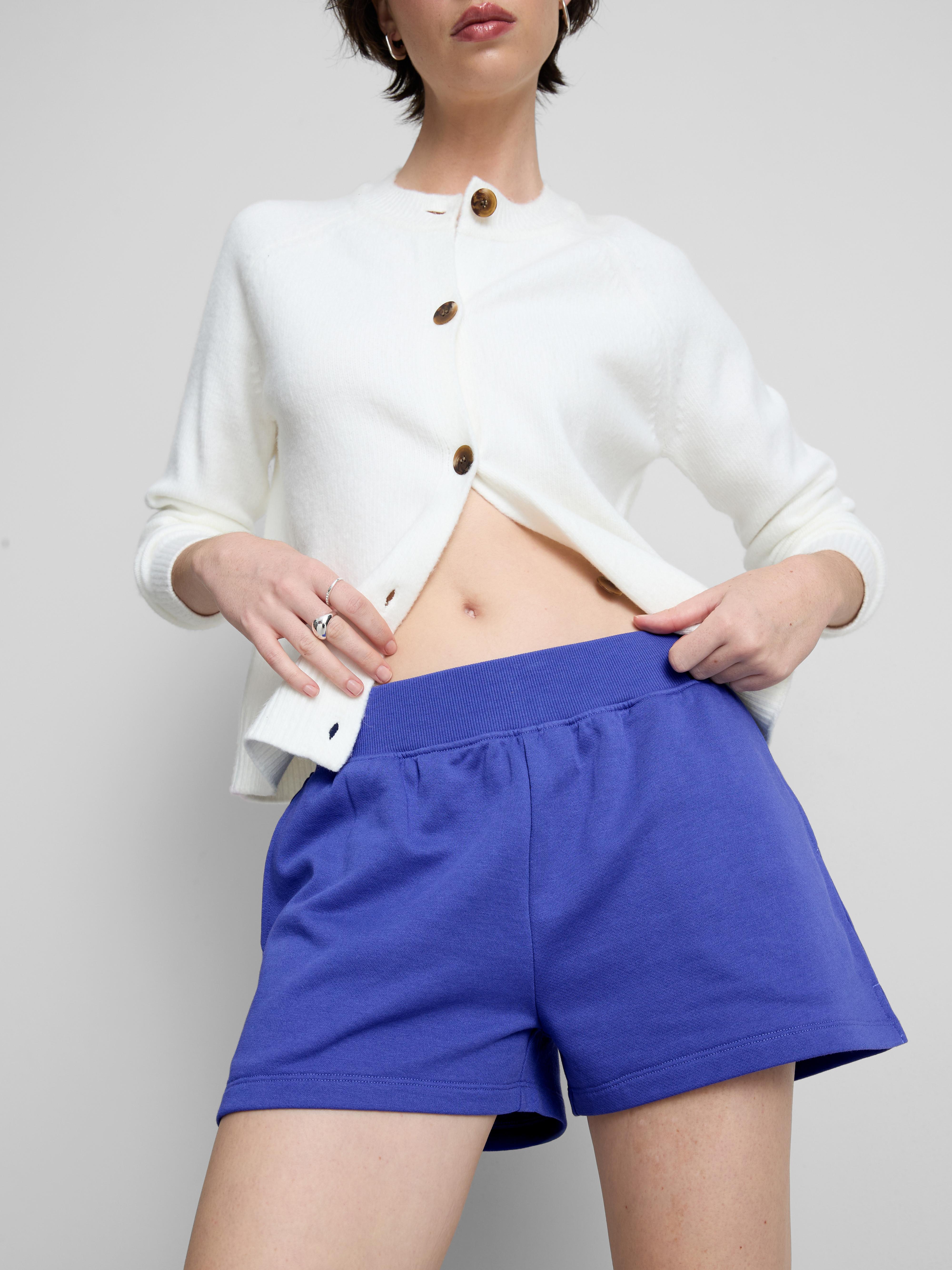 Lounge-Shorts aus Baumwolle mit Schlitz