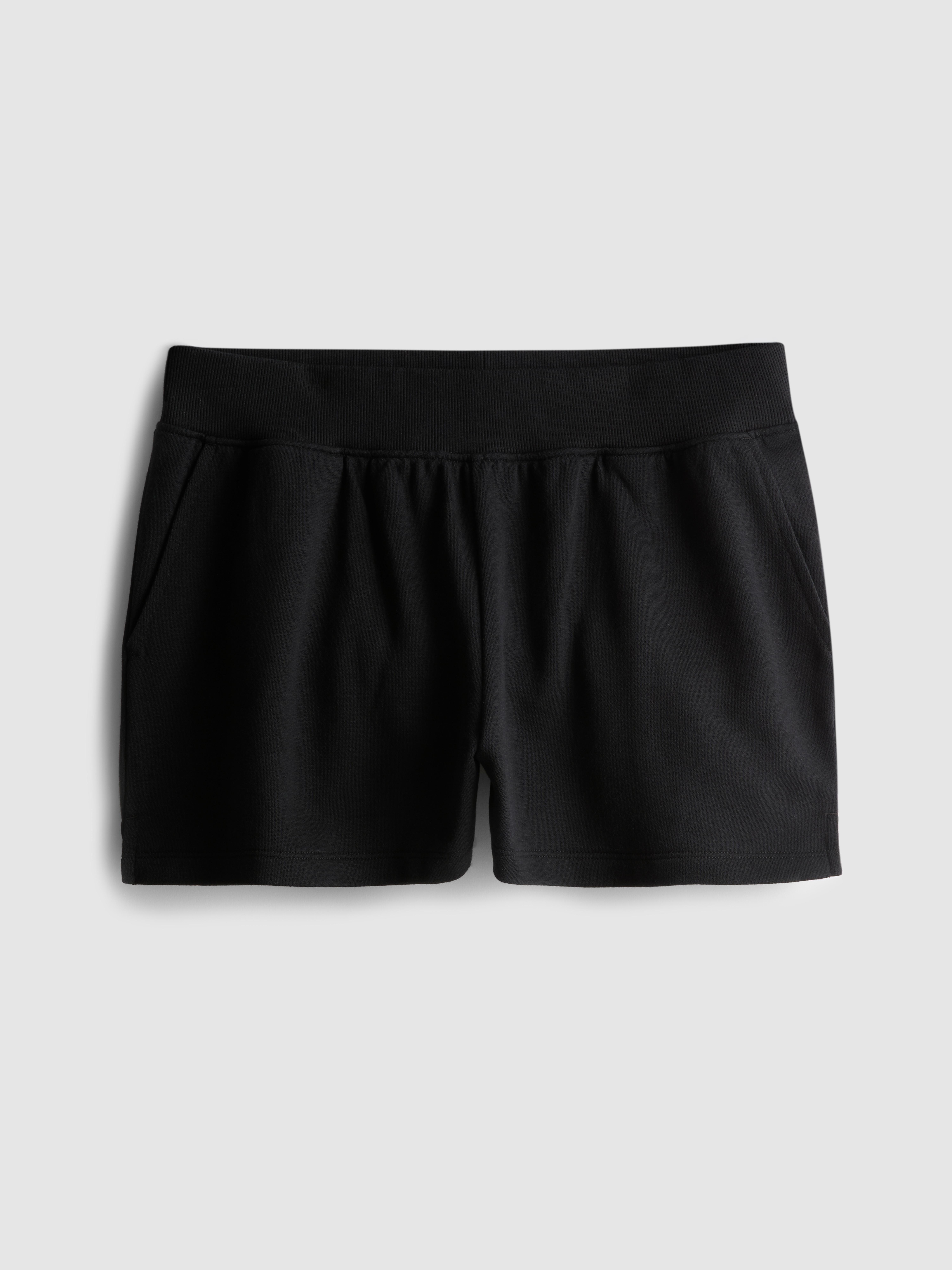 Cotton Split Hem Lounge Shorts