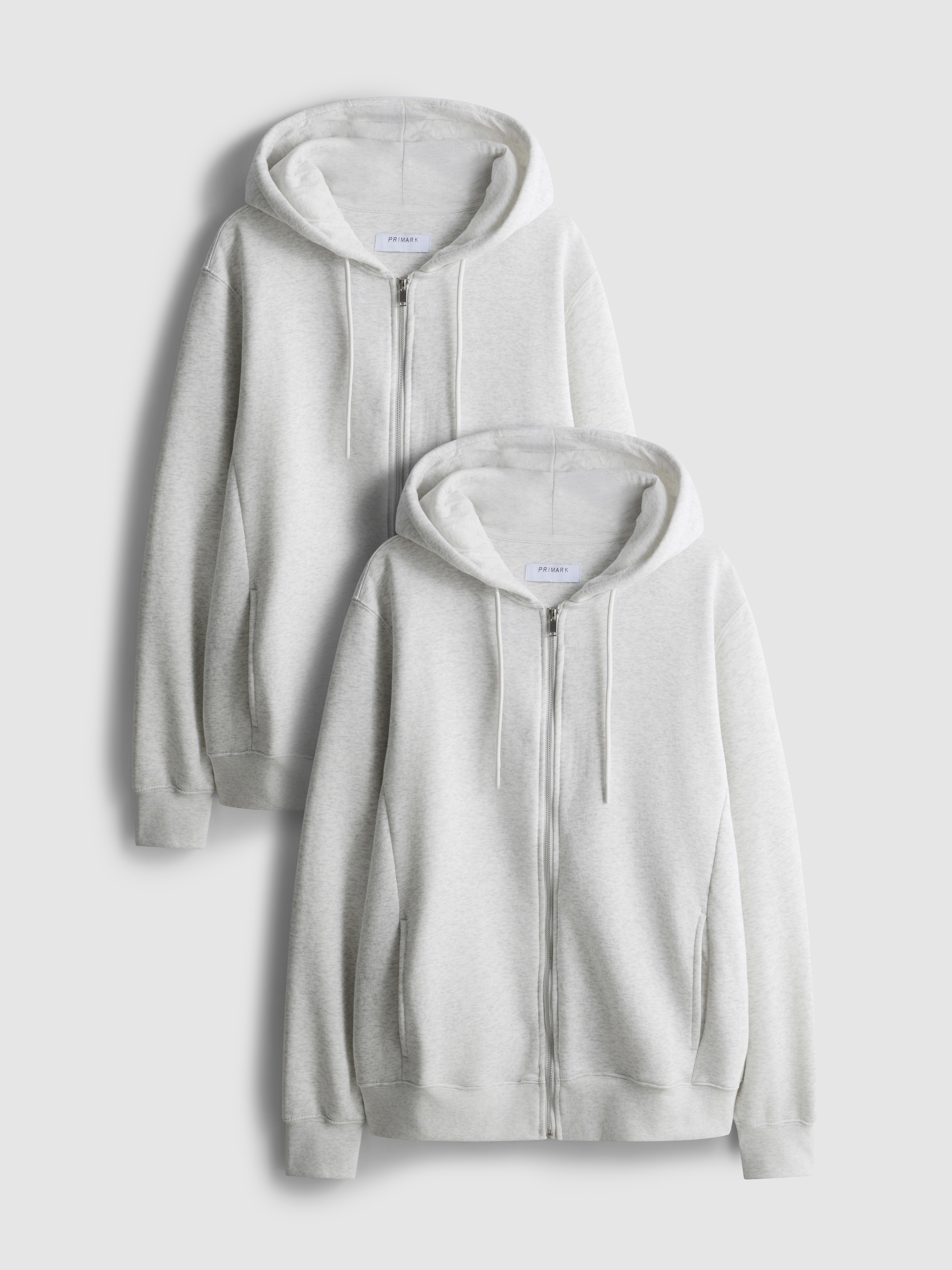 2pk Essential Zip-Through Hoodies