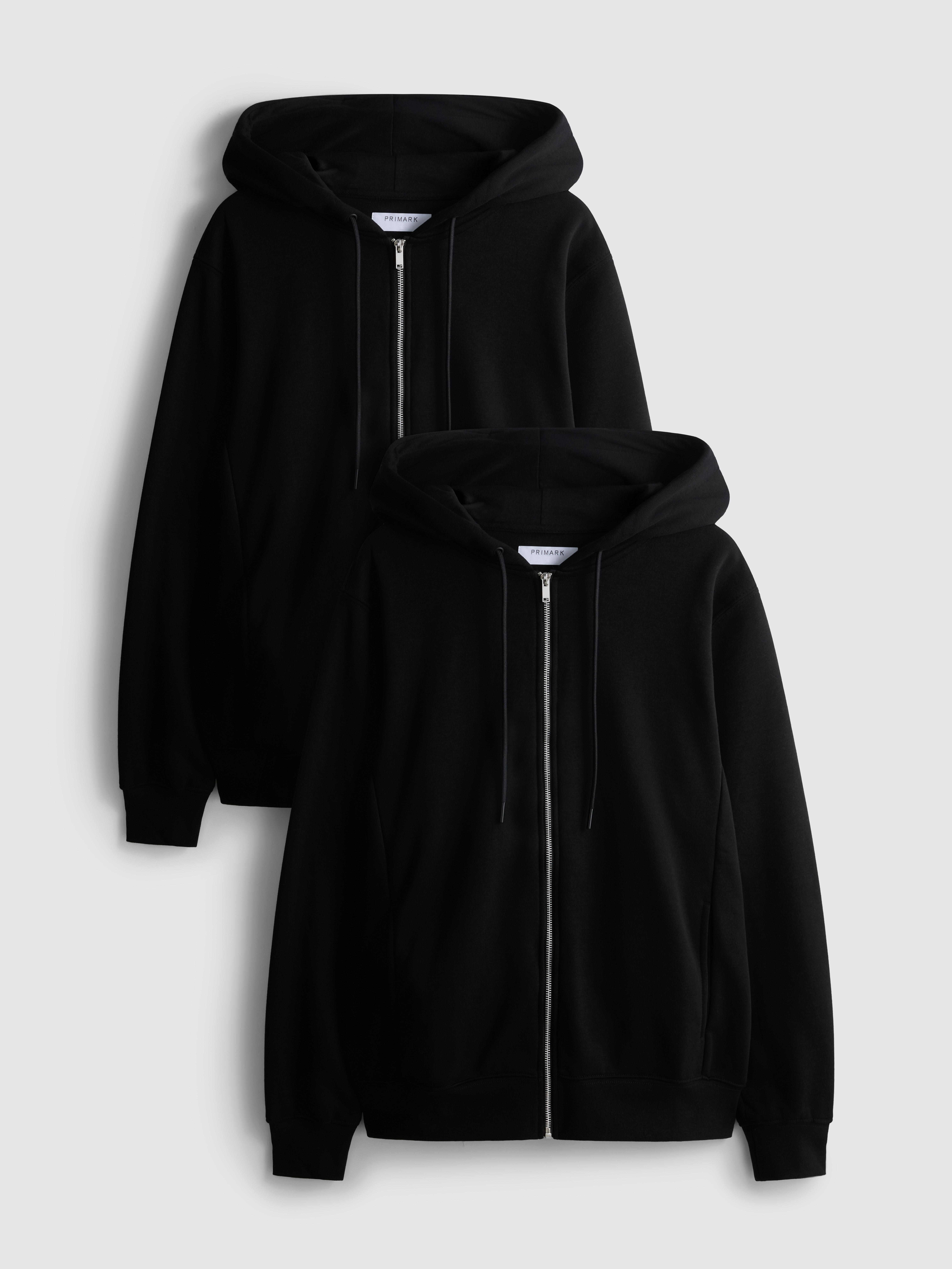 2pk Essential Zip-Through Hoodies