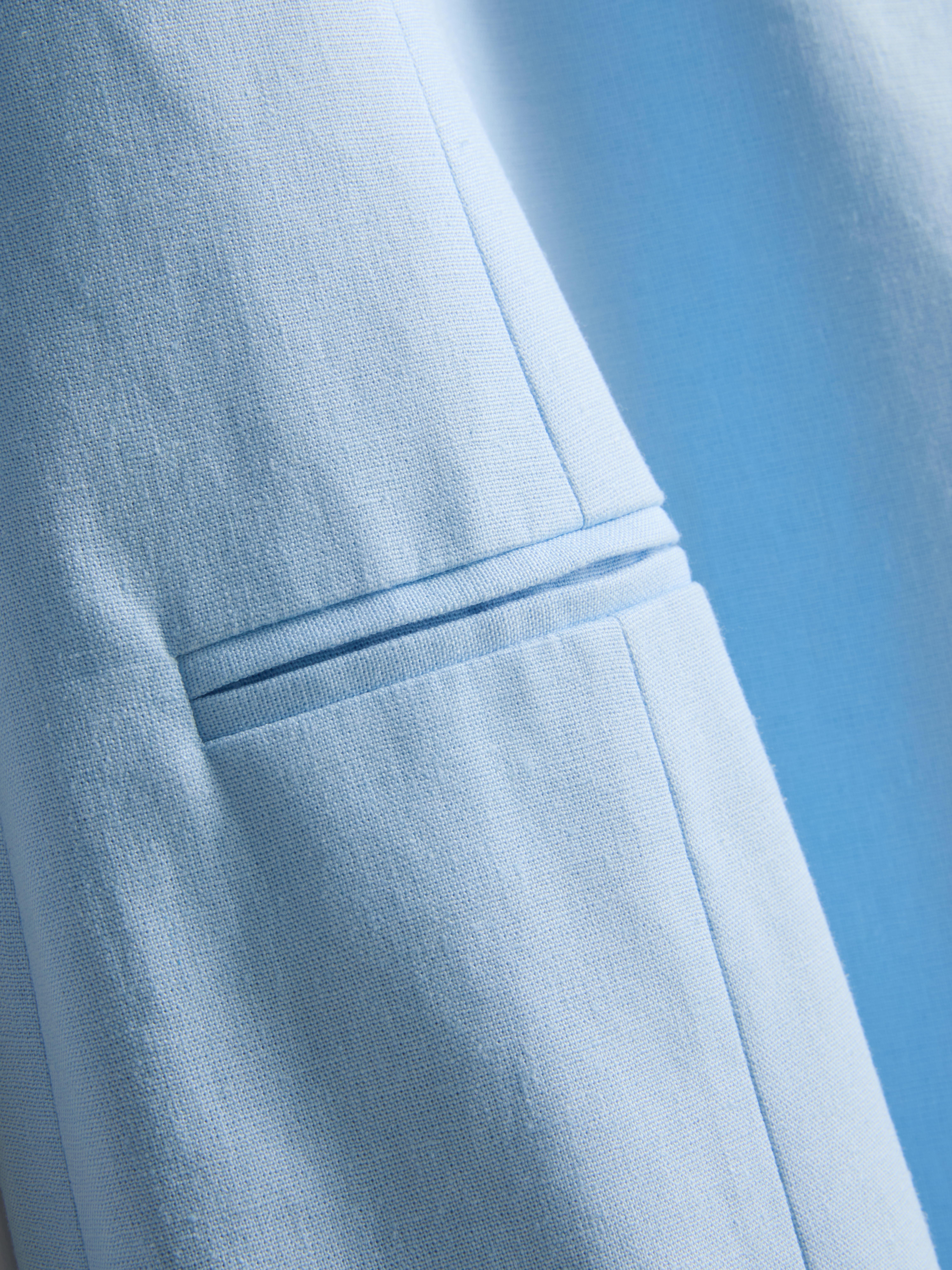 Linen Blend Short Sleeve Blazer