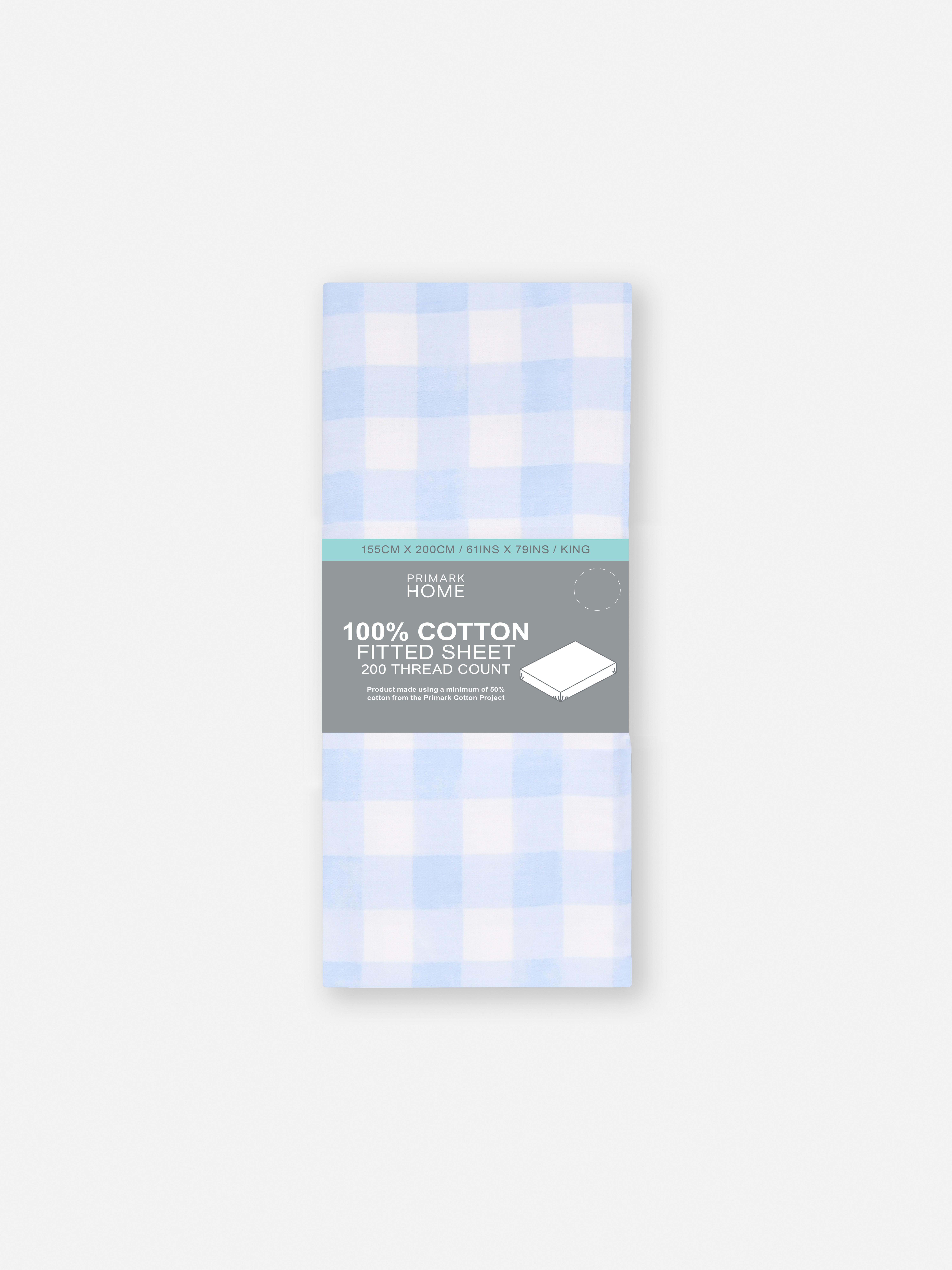 Lenzuolo con angoli matrimoniale a quadretti