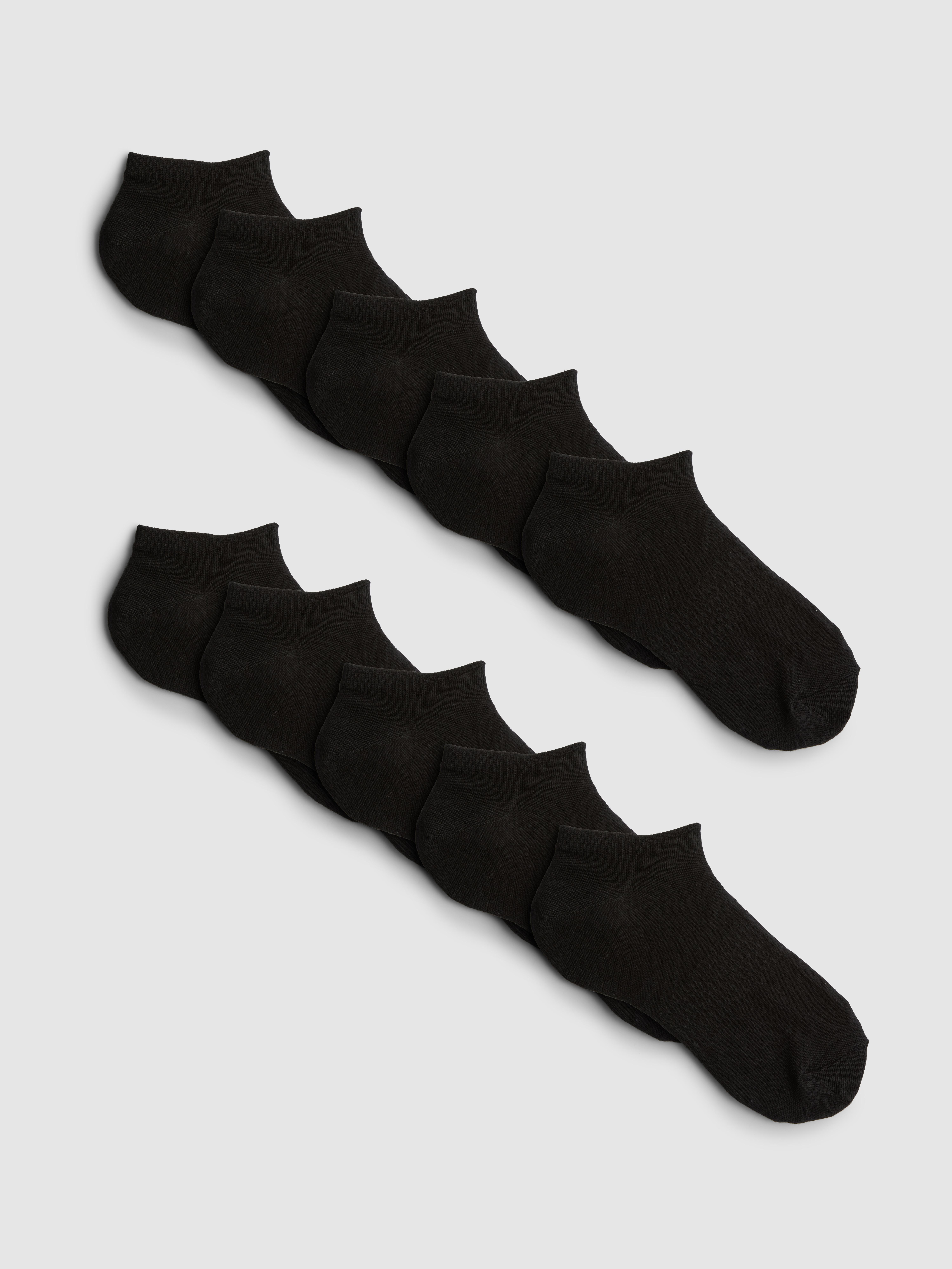 10pk Ribbed Trainer Socks