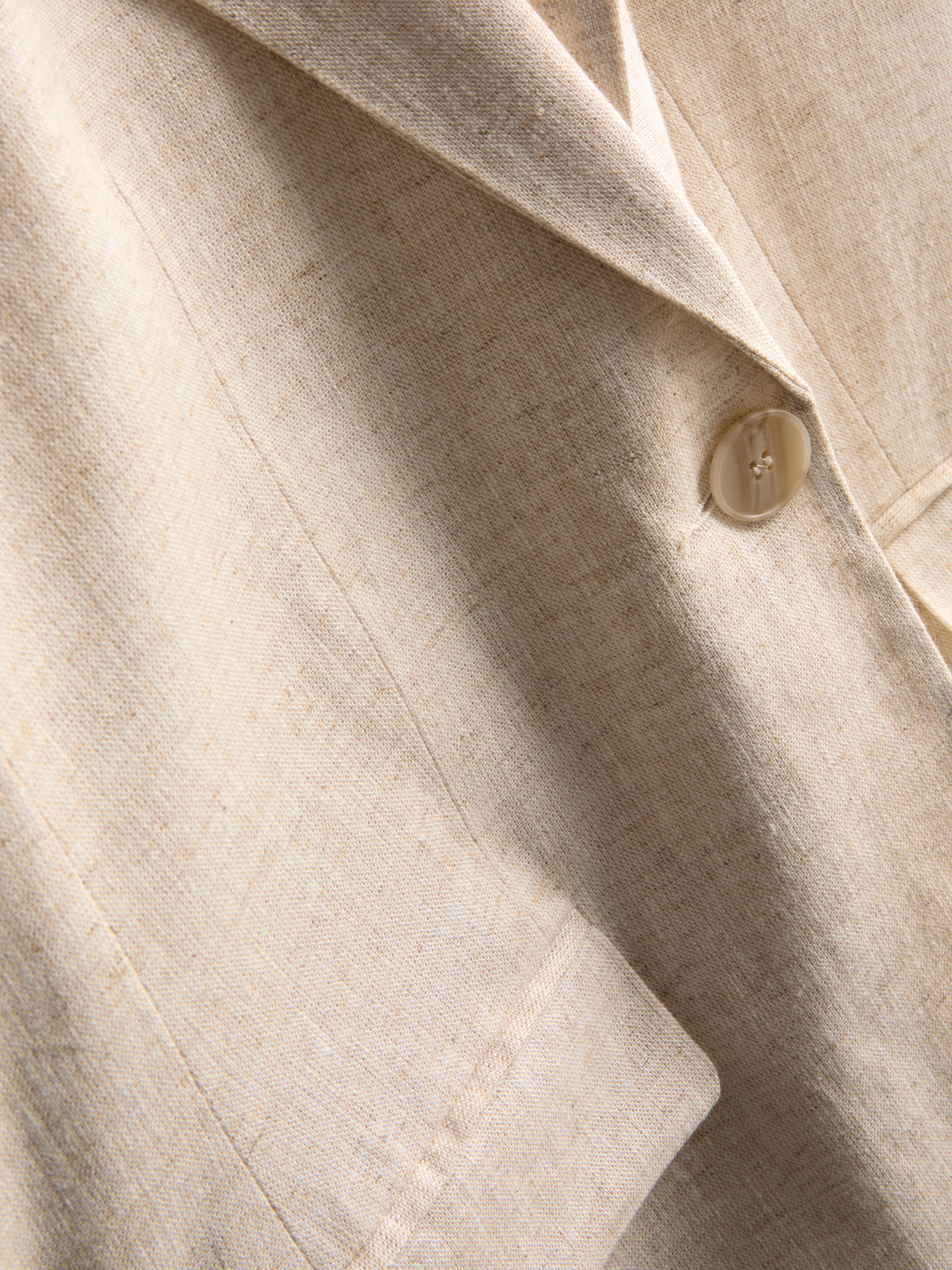 Einreihiger Blazer aus Leinengemisch