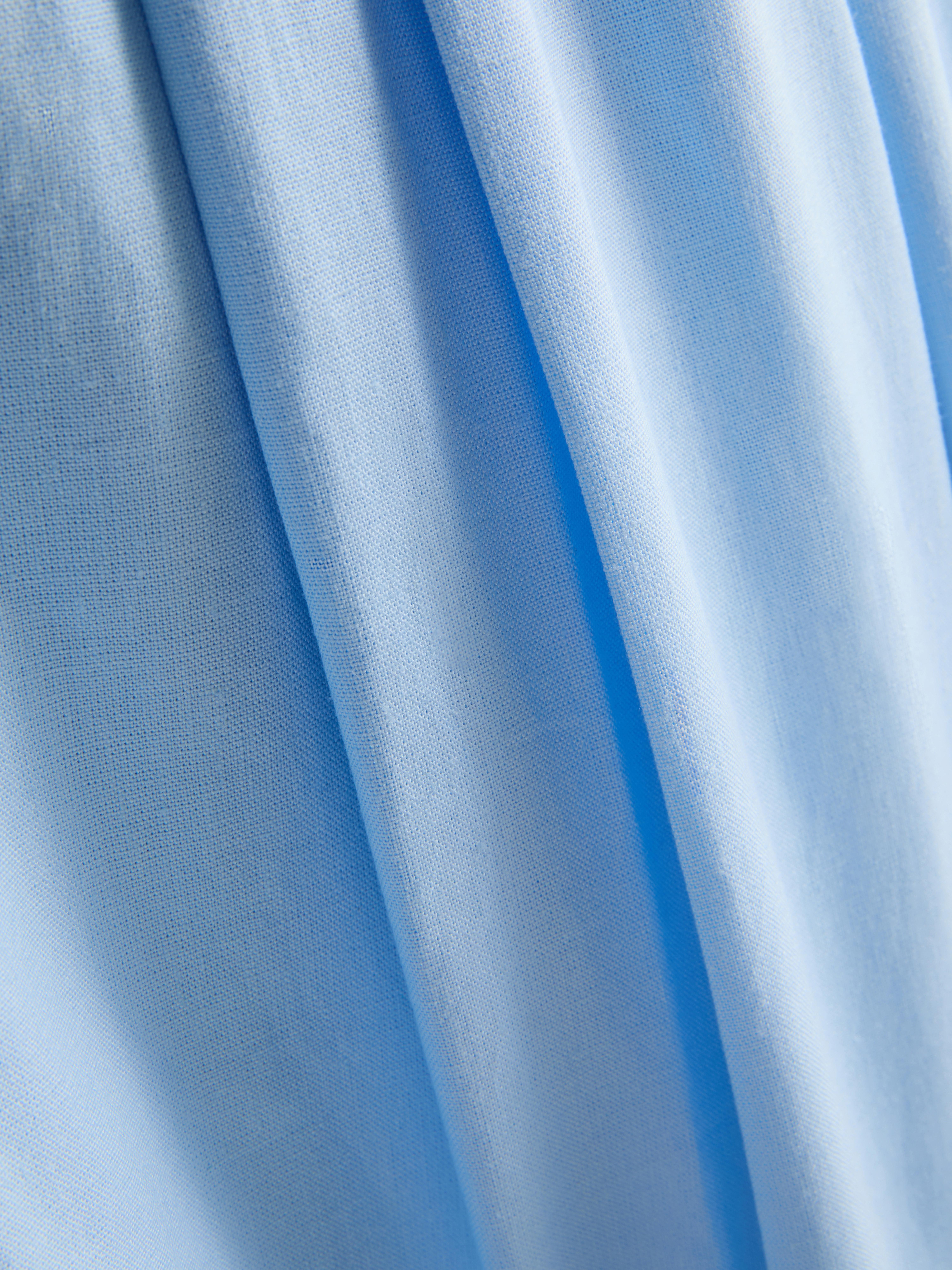 Linen Blend Wide Leg Trousers